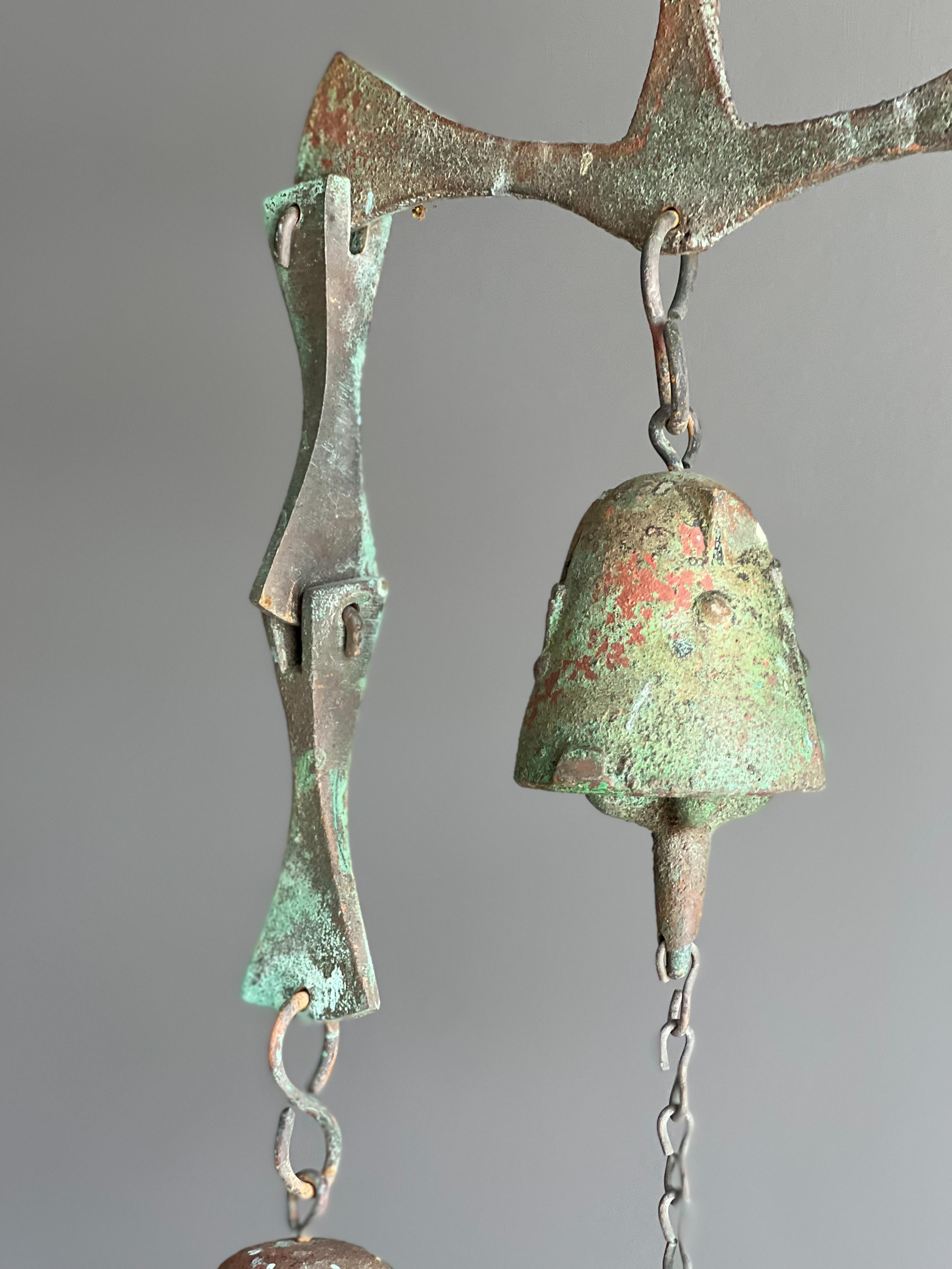 American Early Mid-Century Bronze Wind Chime Bell by Poalo Soleri for Arcosanti 1970s