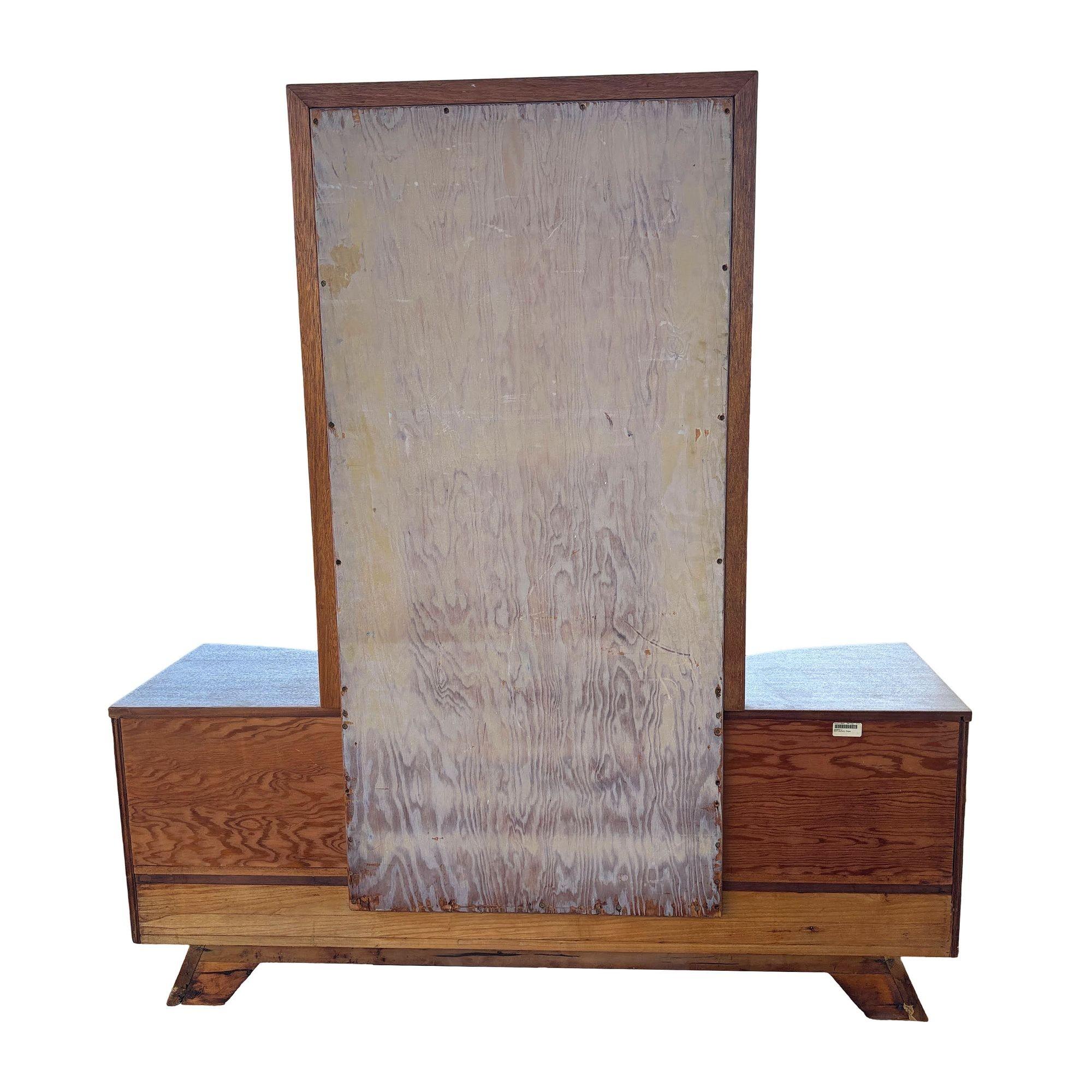Coiffeuse en bois peint du début du siècle dernier par Paul Frankl pour Brown Saltman avec miroir Excellent état - En vente à Van Nuys, CA