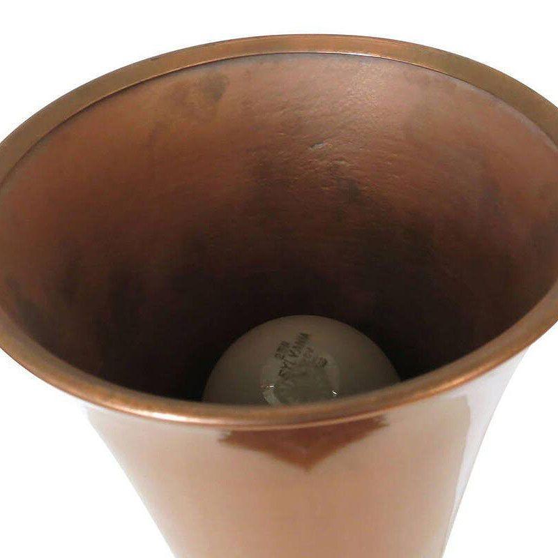 Mid-20th Century Early Mid-century Copper Stacked Base Torchiere Table Lamp For Sale