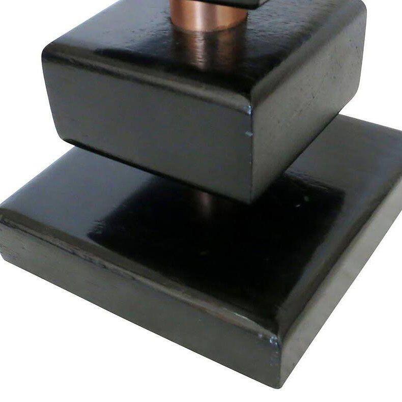Early Mid-century Copper Stacked Base Torchiere Table Lamp For Sale 3