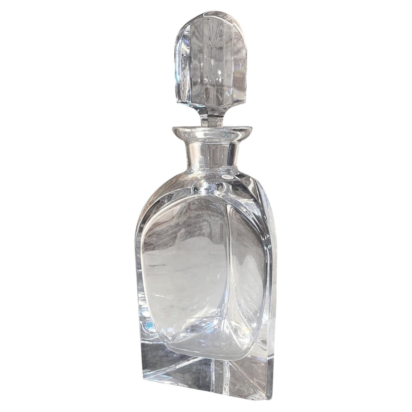 Early Mid-Century Decorative Italian Crystal Whisky Liquor Decanter, 1940