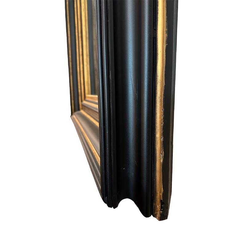 Early Mid-Century Empire Style Black and Gild Greek Key Mirror For Sale 2
