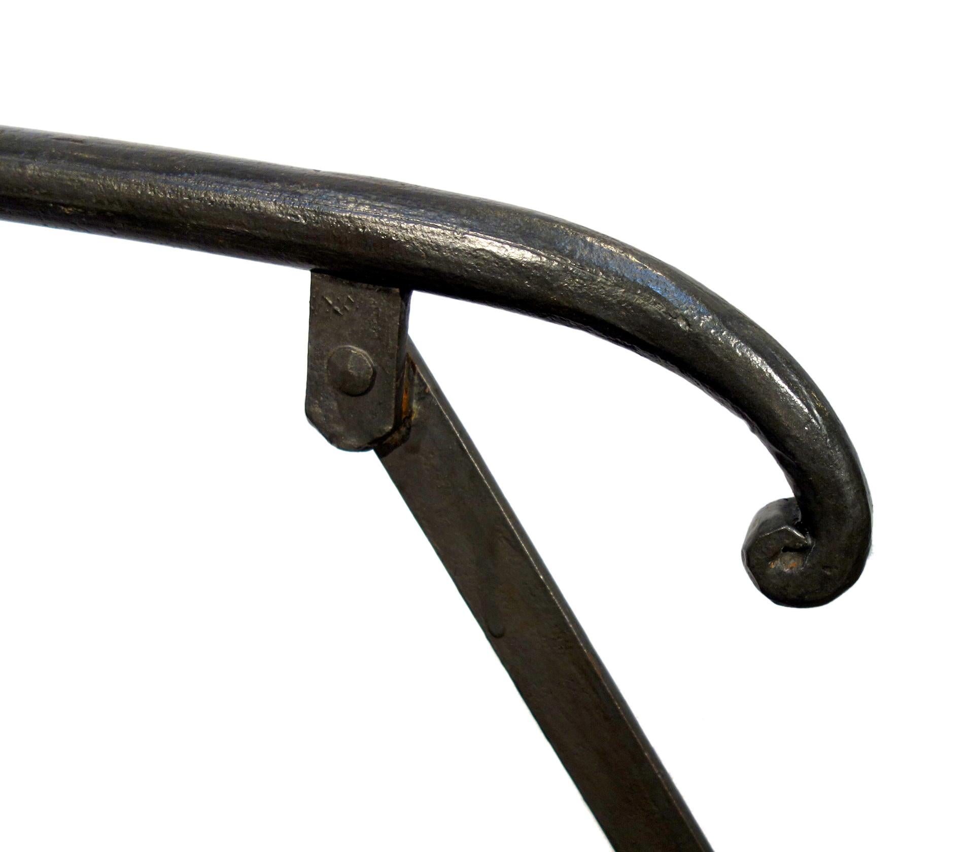 Paire de fauteuils pliants en fer forgé italien du début du siècle dernier par Carlo Crespi en vente 6