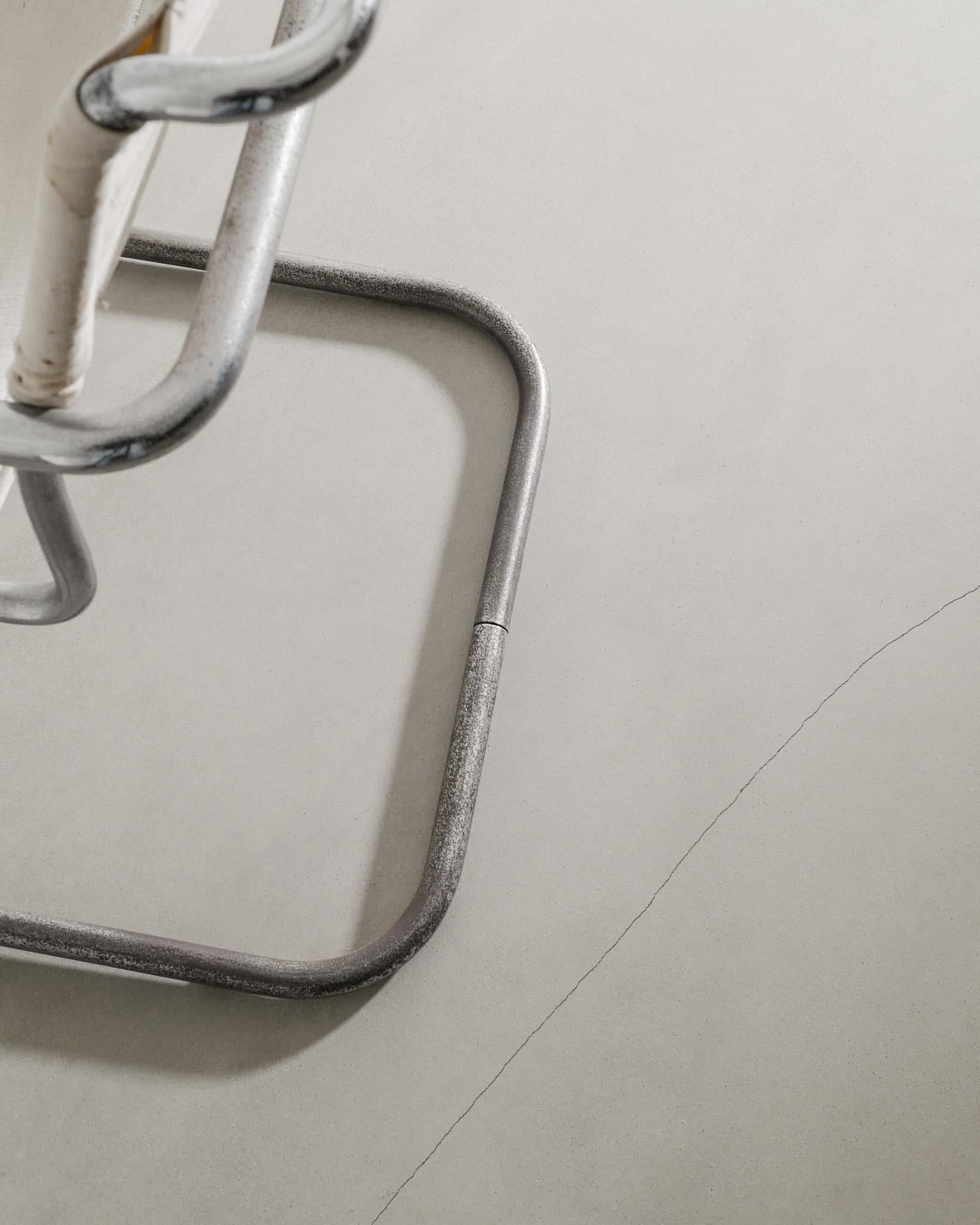 Mid-20th Century Early Mid Century Marcel Breuer B34 Armchair in Metal & Canvas for Thonet, 1930s For Sale