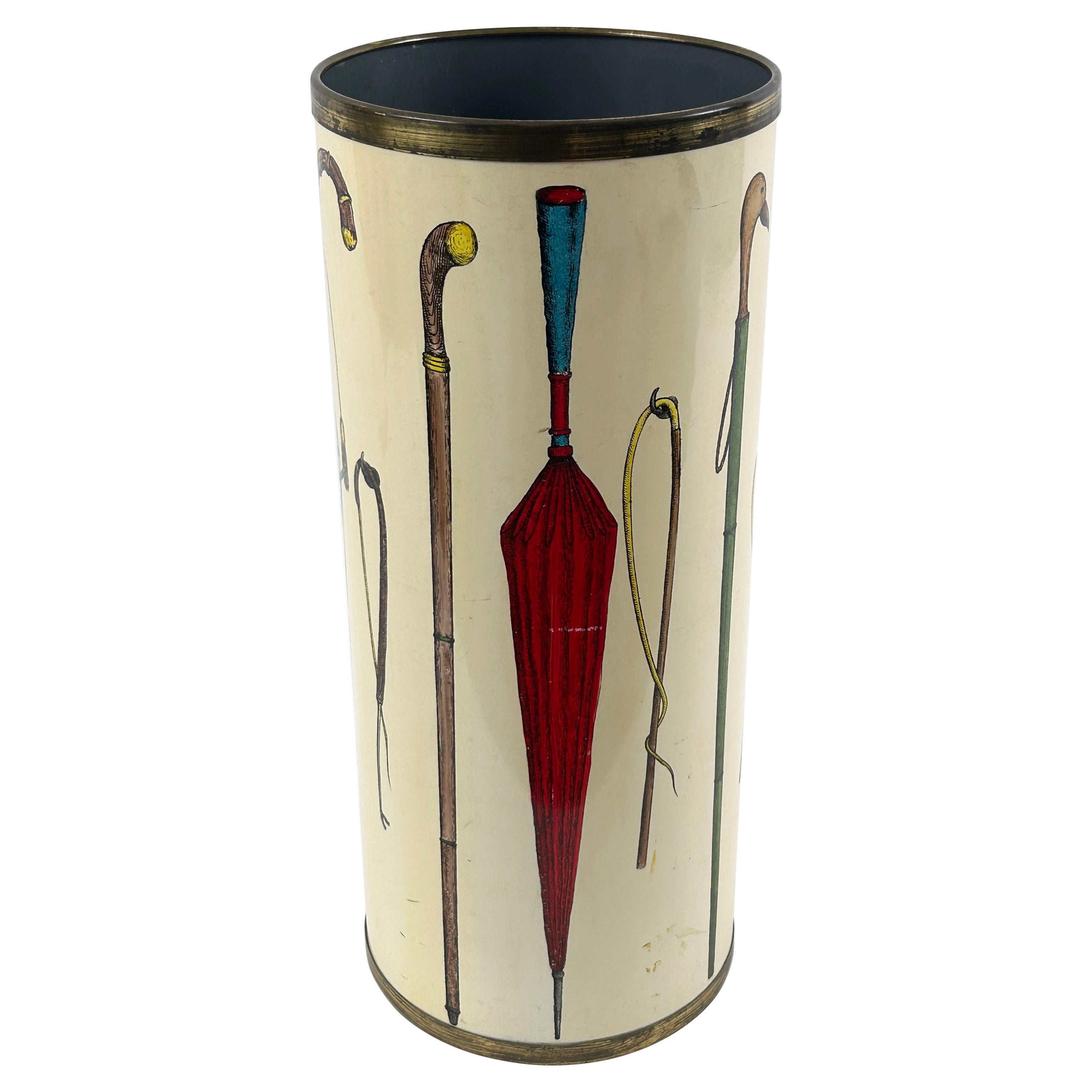 Early Mid-Century Modern Bastoni Umbrella Stand by Bucciarelli Milano 1950s