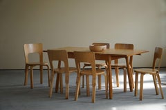 Early Mid-Century Modern Dining Chairs by Alvar Aalto for Artek, Model 66, 1950s