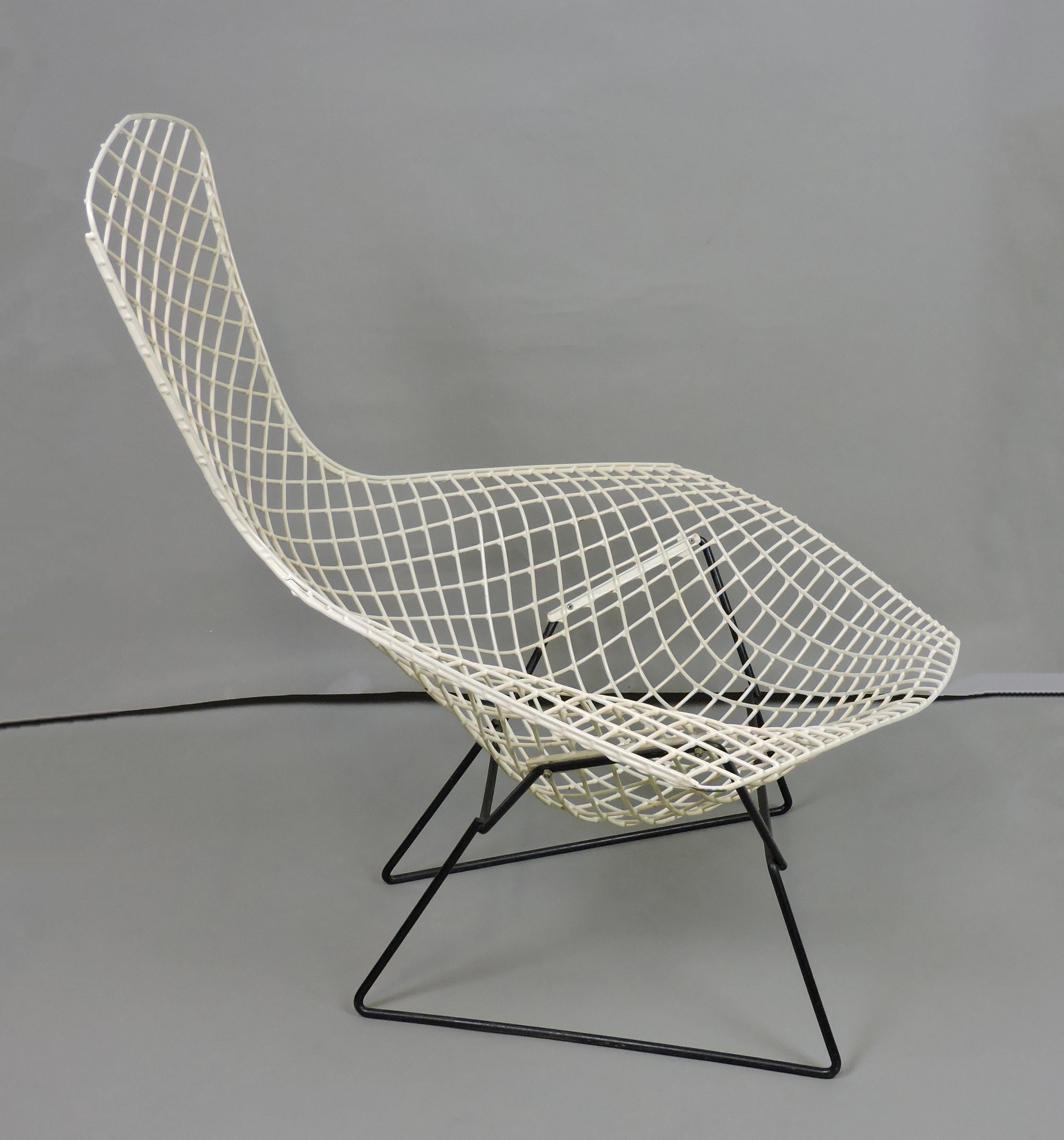 Early Mid-Century Modern Harry Bertoia for Knoll Wire Bird Chair Model #423 7