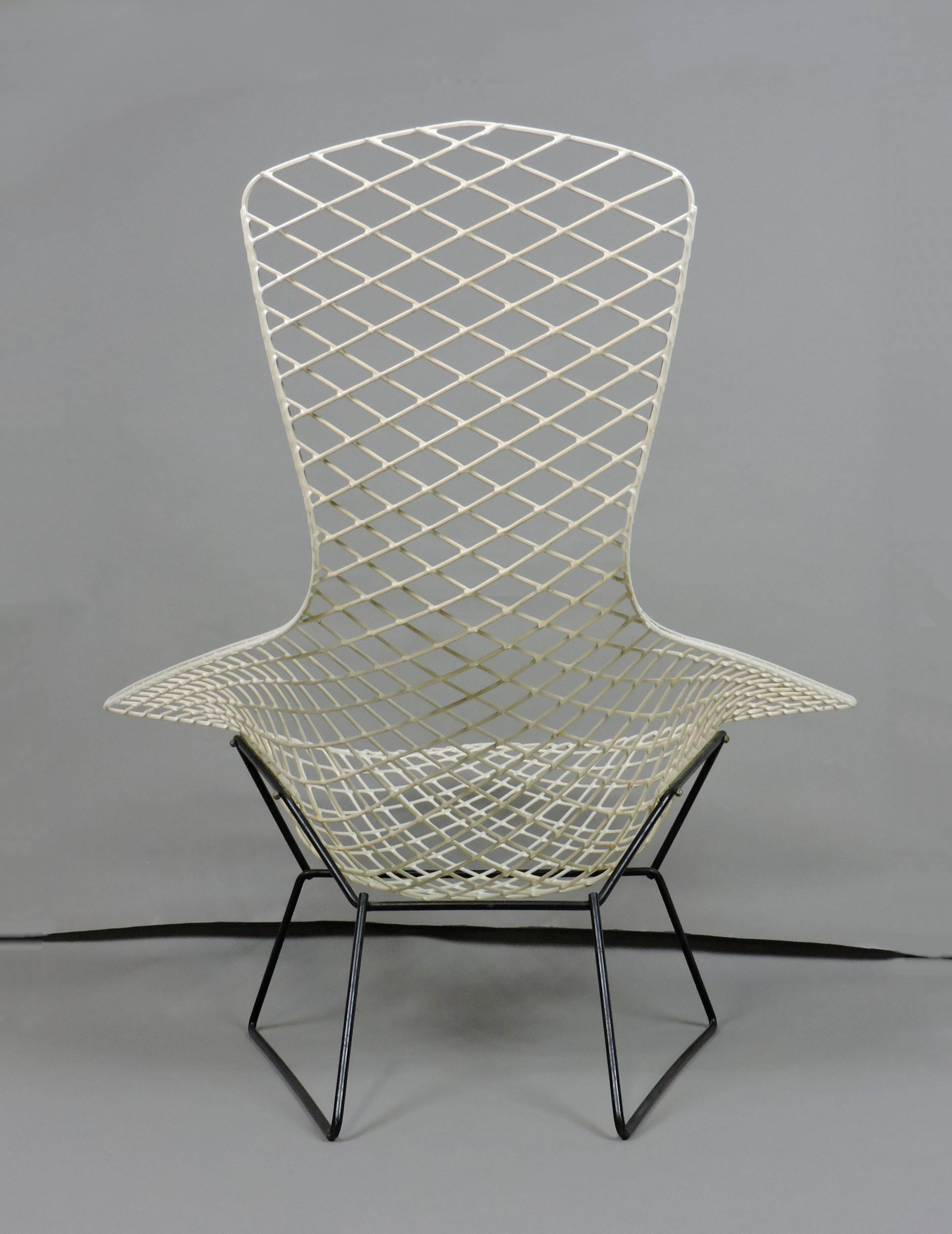 Early Mid-Century Modern Harry Bertoia for Knoll Wire Bird Chair Model #423 In Good Condition In Chesterfield, NJ