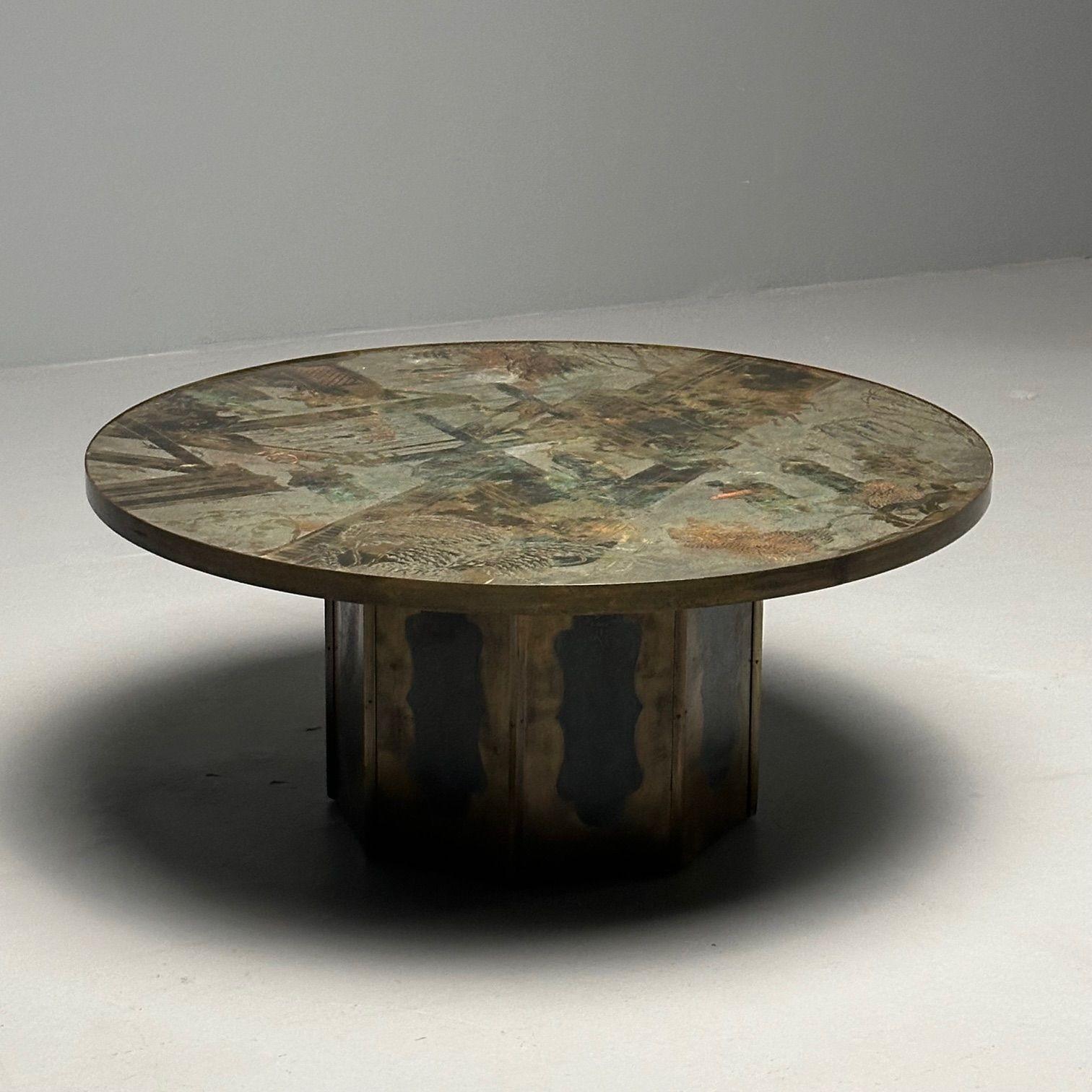 Early Mid-Century Modern Philip and Kelvin Laverne 'Chan' Coffee or Cocktail Table

Early example of an engraved and patinated bronze-clad wood 'Chan' coffee table by Philip and Kelvin Laverne. Work by the father son design duo has been steadily