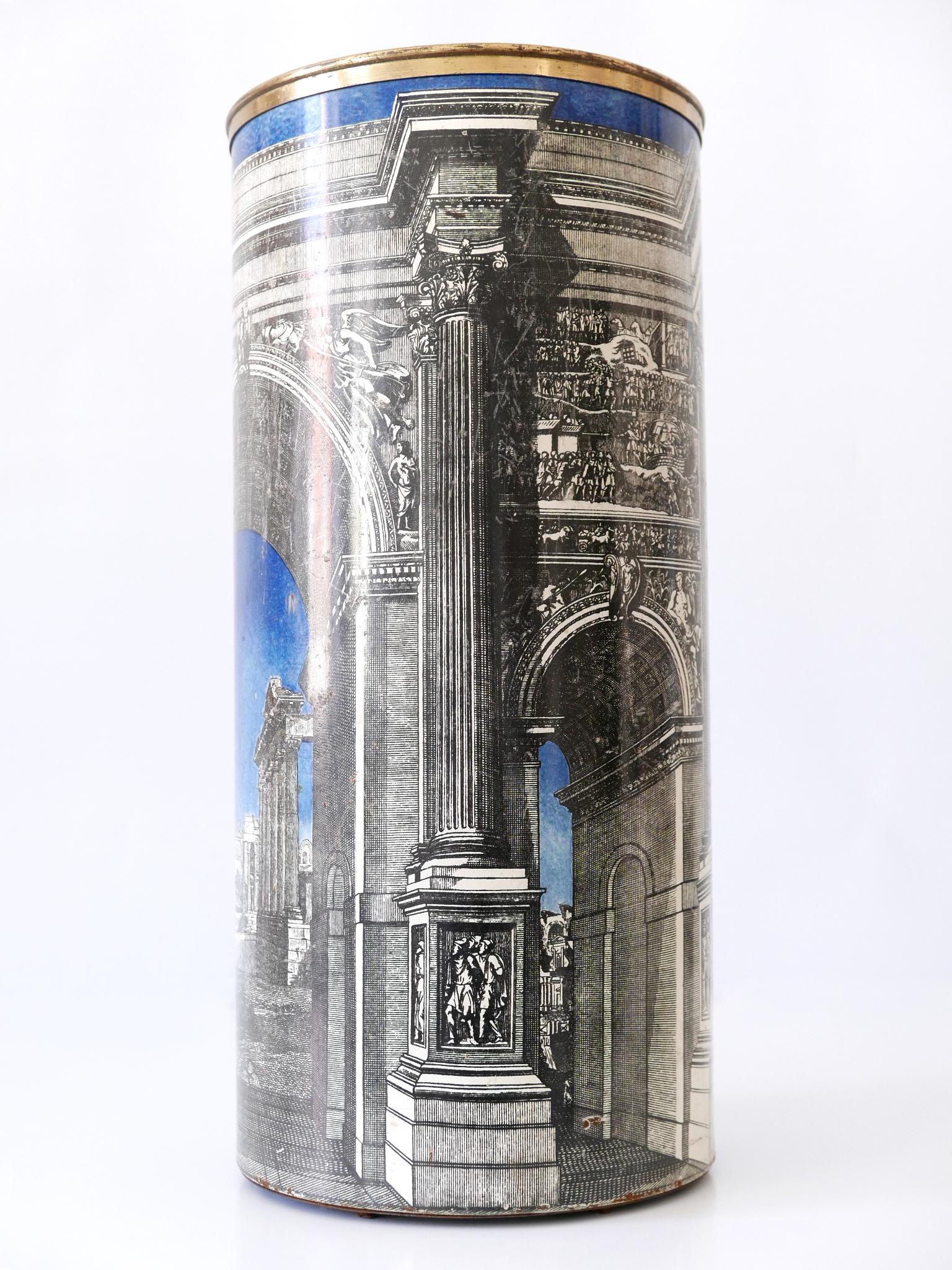 Metal Early Mid-Century Modern 'Roman Arch' Umbrella Stand by Piero Fornasetti 1950s For Sale