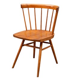 Frühe Mitte des Jahrhunderts Moderne Spindelrücken George Nakashima Gerader Stuhl für Knoll