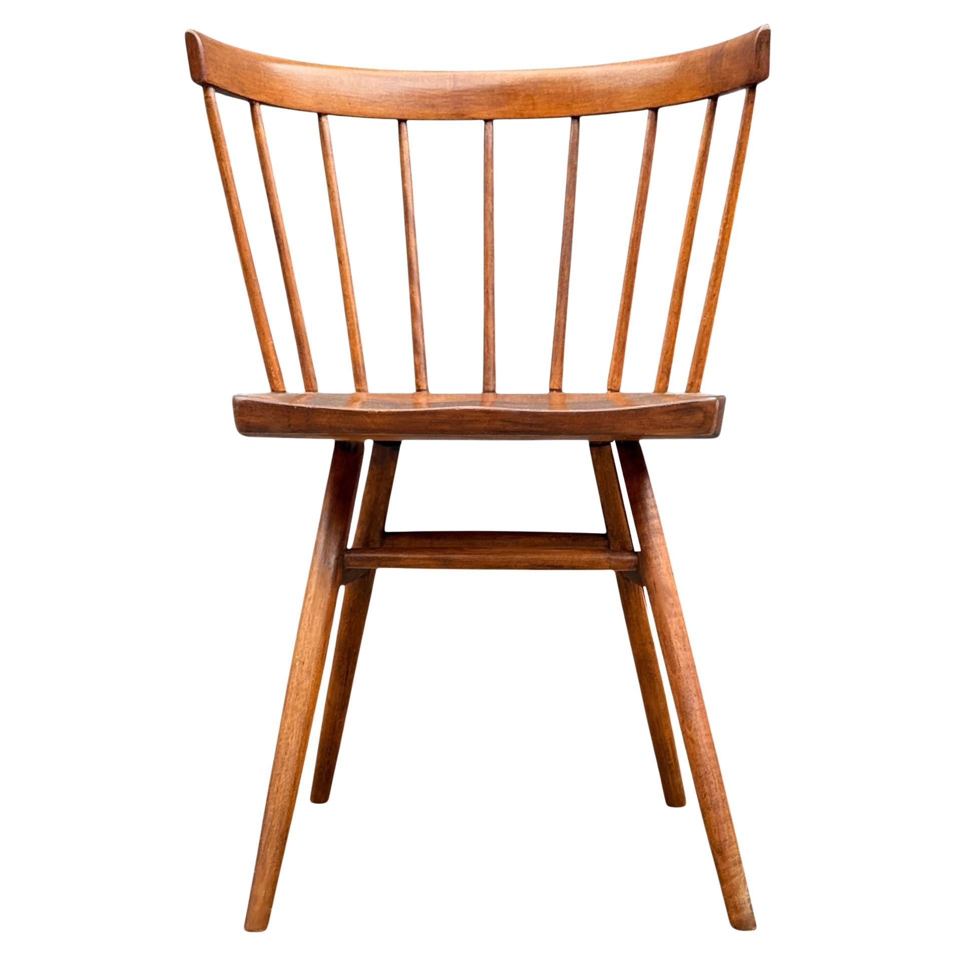 Chaise droite à dossier en fuseau George Nakashima pour Knoll, début du milieu du siècle dernier en vente