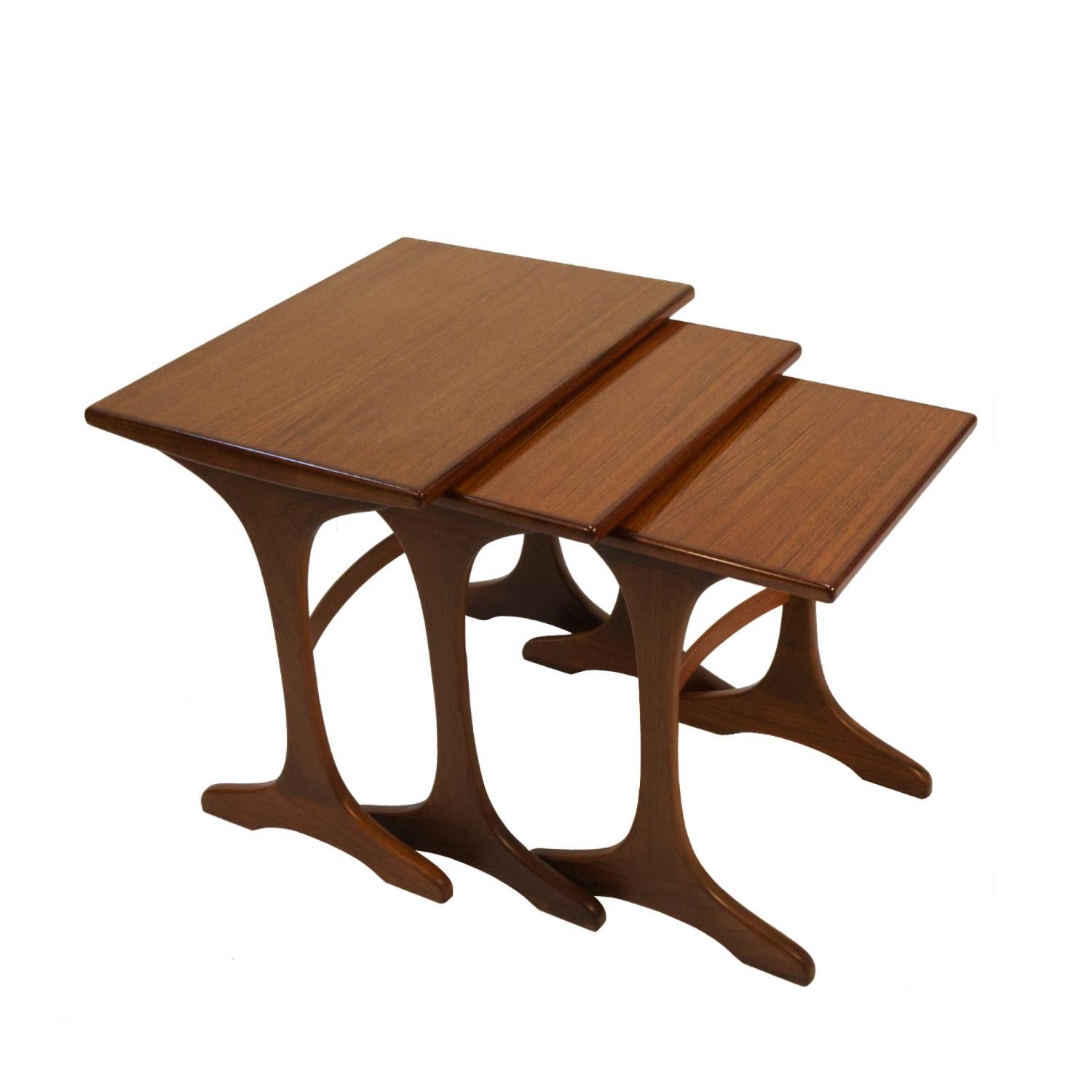 Mid-Century Modern Early Mid-Century Scandinavian Modern Teak G Plan Nesting Tables