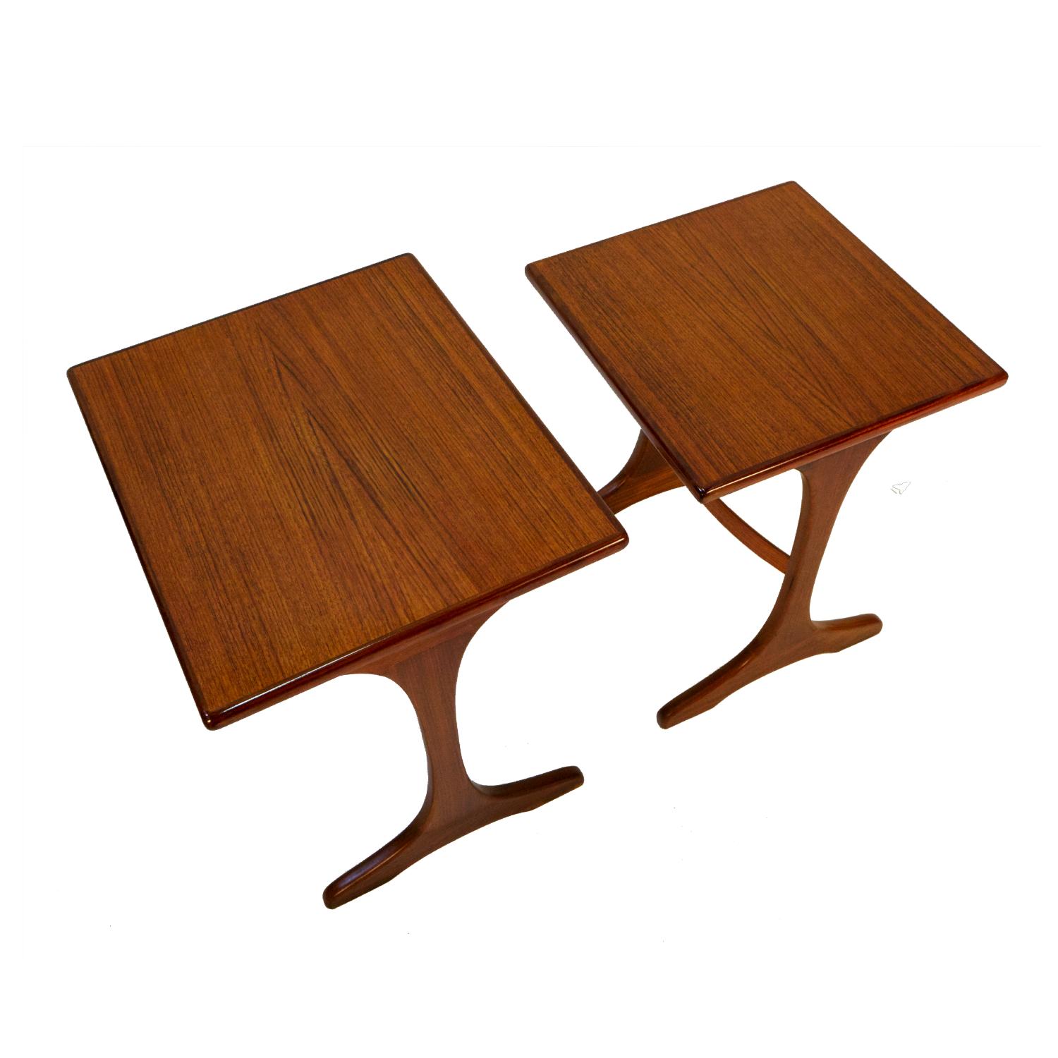 English Early Mid-Century Scandinavian Modern Teak G Plan Nesting Tables