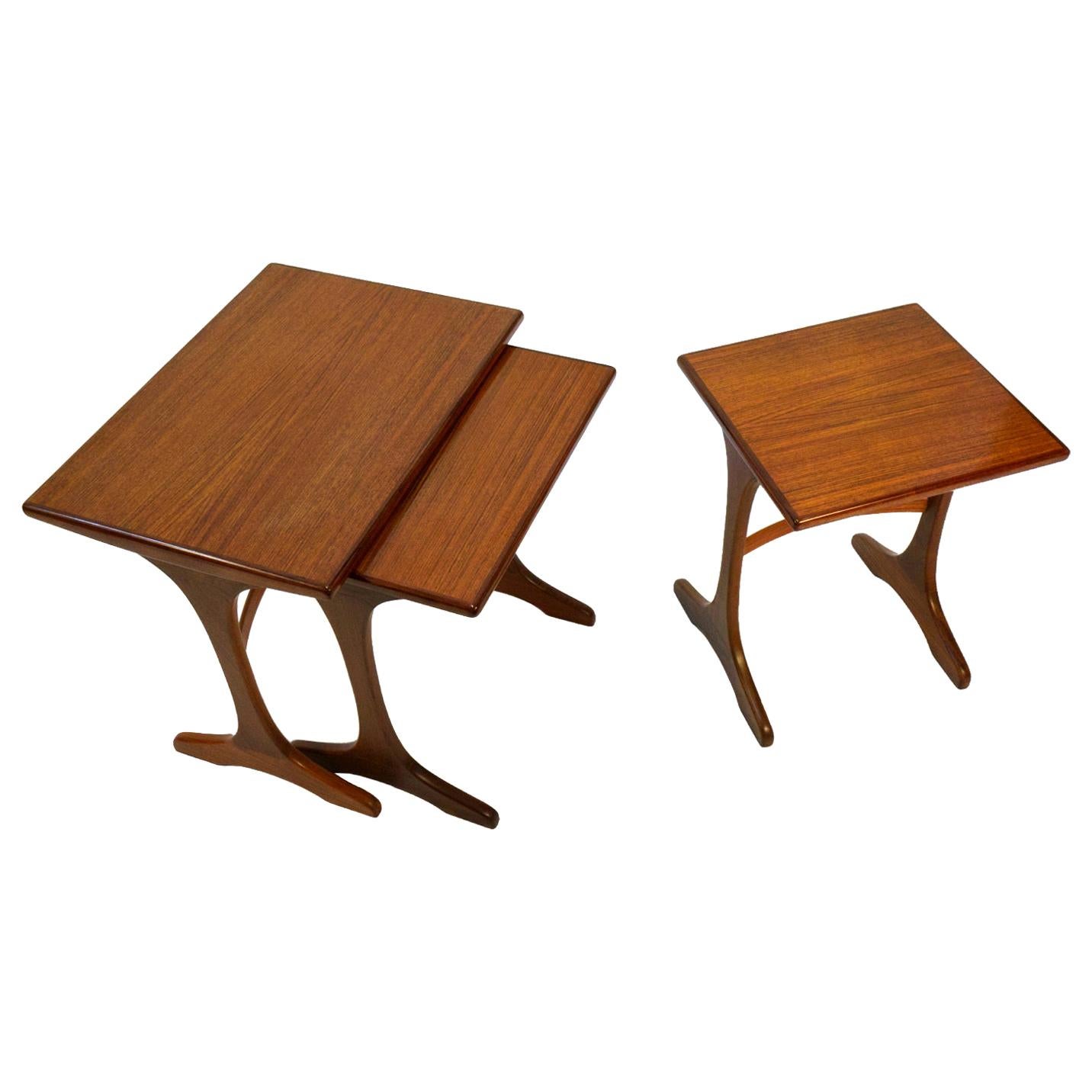 Early Mid-Century Scandinavian Modern Teak G Plan Nesting Tables