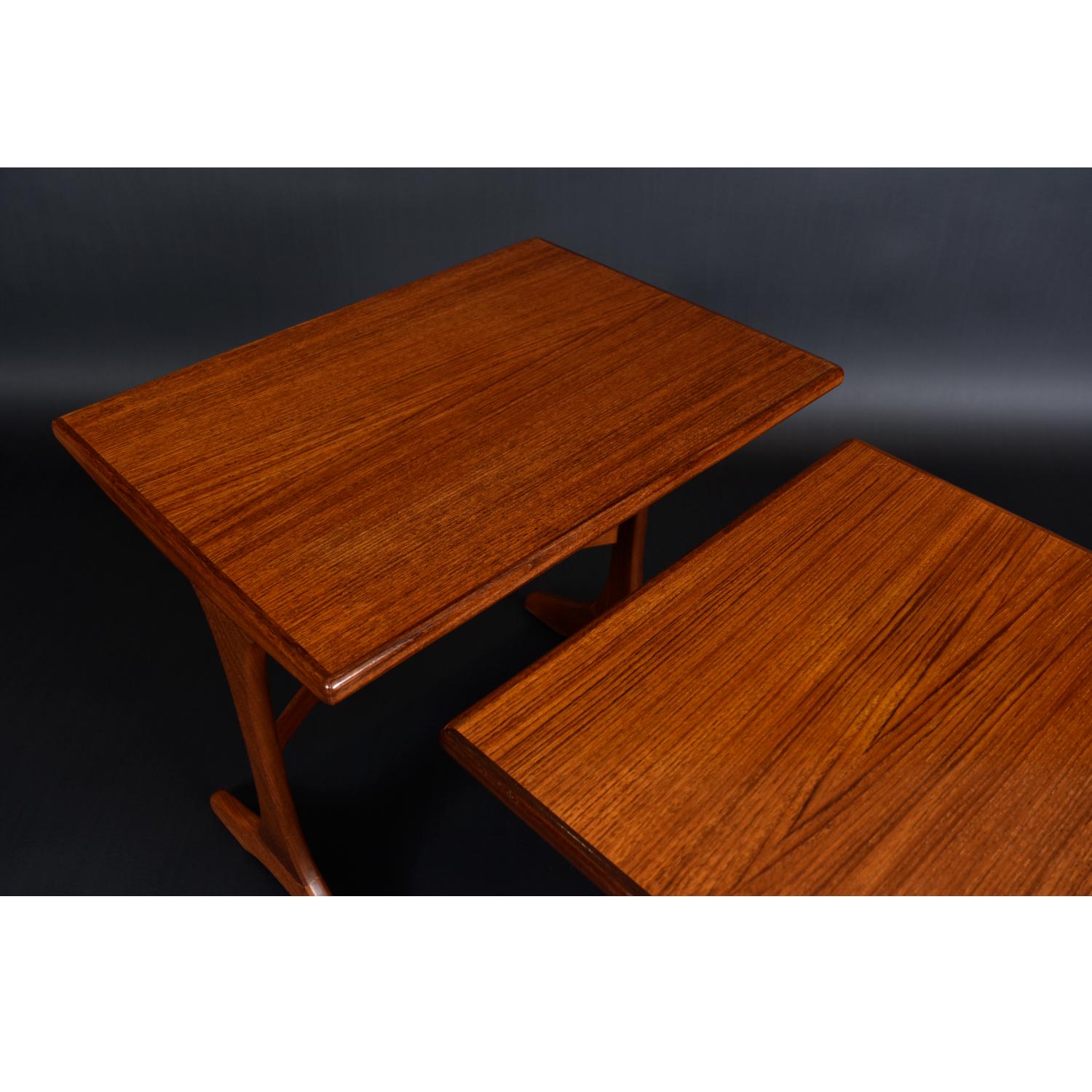 Early Mid-Century Scandinavian Modern Teak G Plan Nesting Tables Set 2