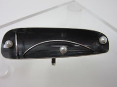 Ed Levin, spilla o collana in argento e perle della prima metà del secolo scorso