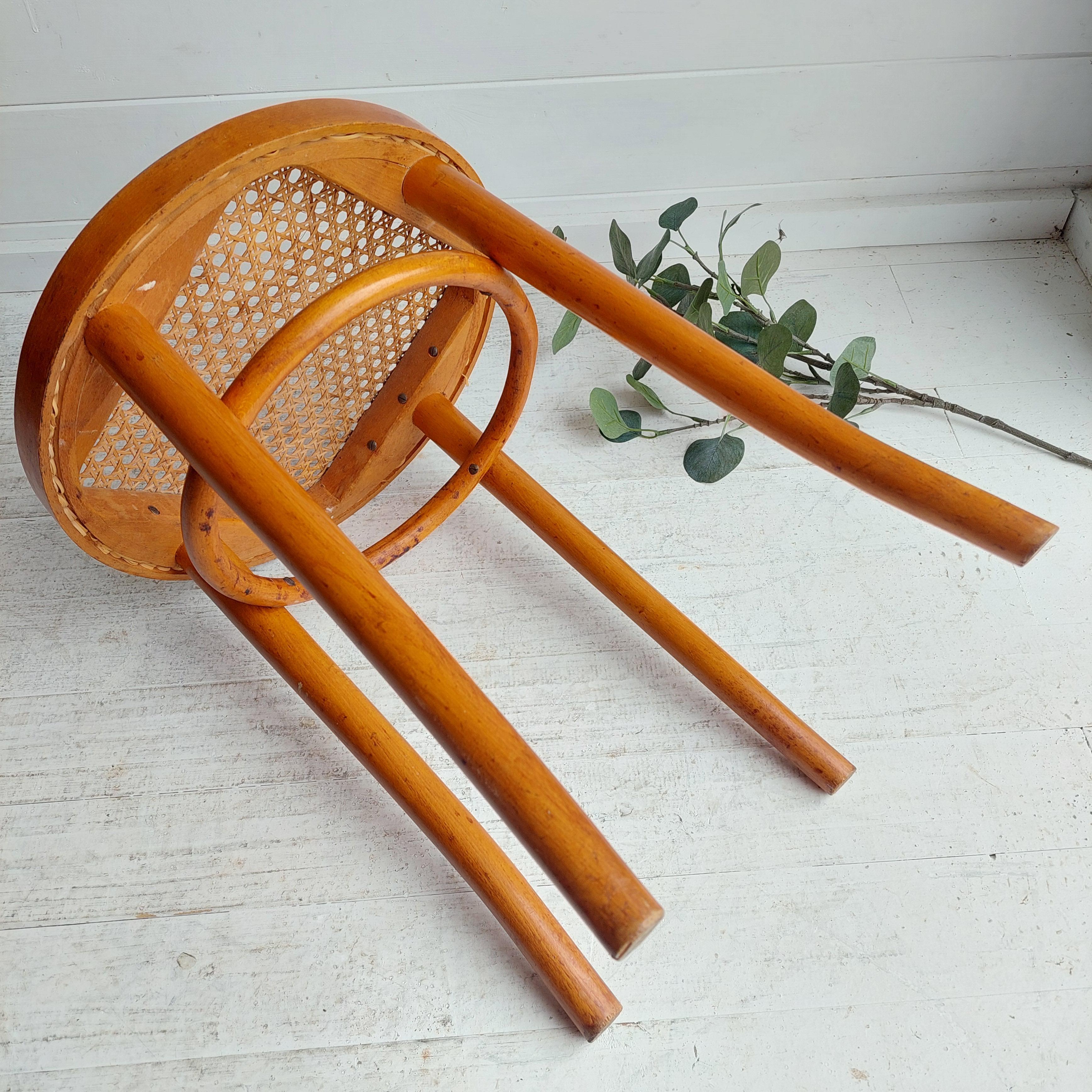 Early Mid Century Thonet style stool model 4601, 1930s 40s For Sale 8