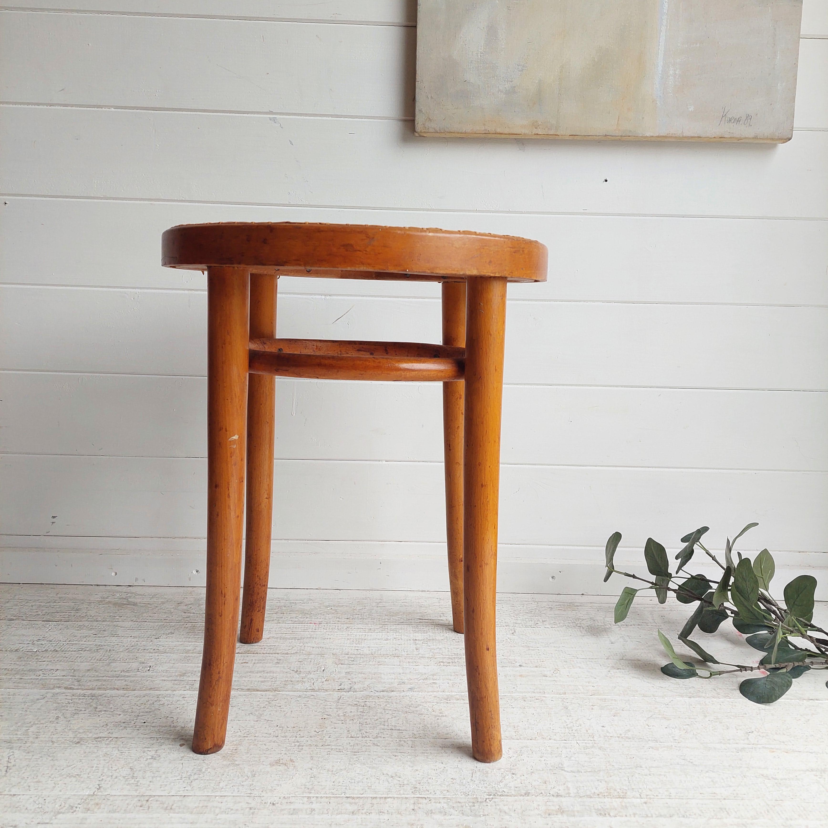 Polish Early Mid Century Thonet style stool model 4601, 1930s 40s For Sale