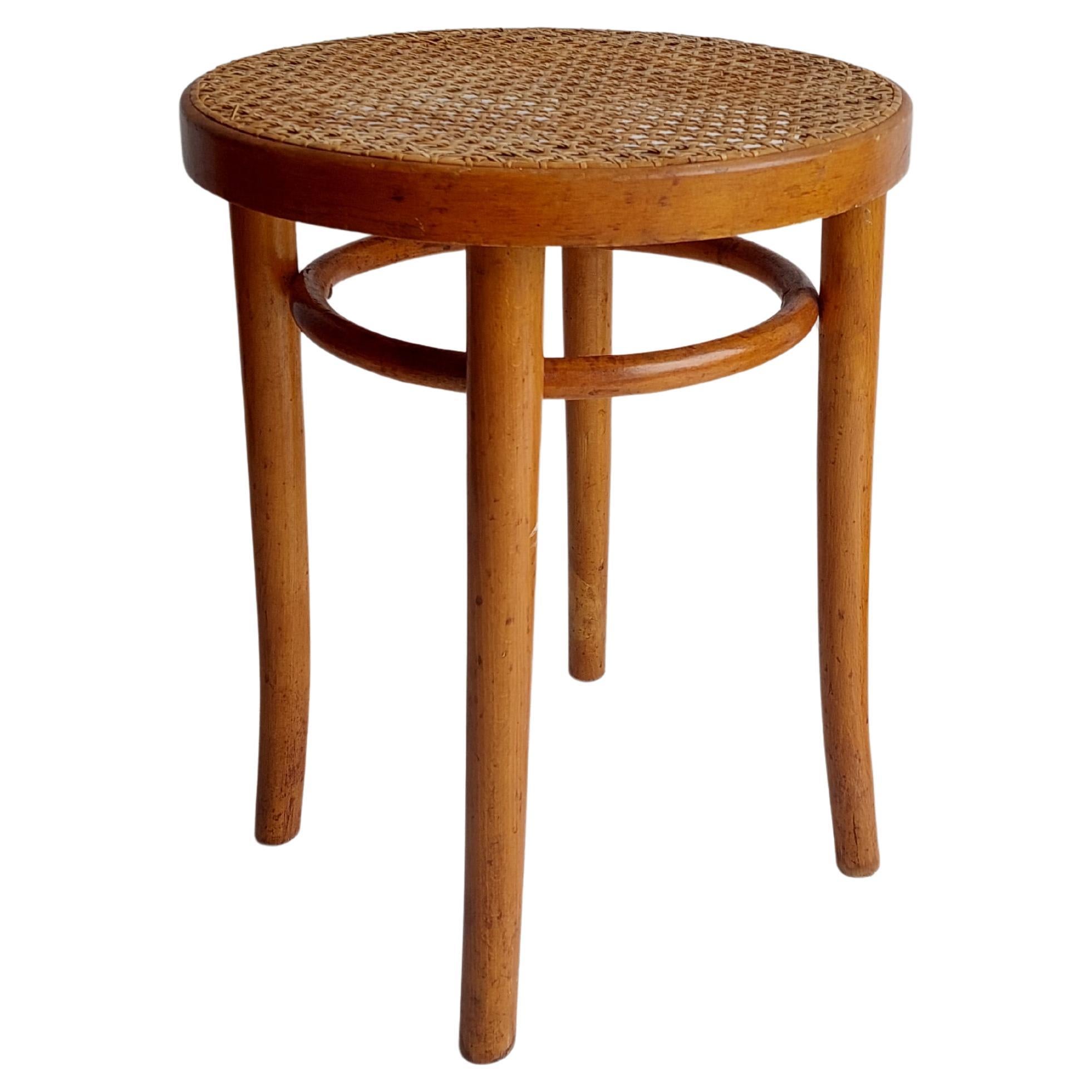 Early Mid Century Thonet style stool model 4601, 1930s 40s For Sale