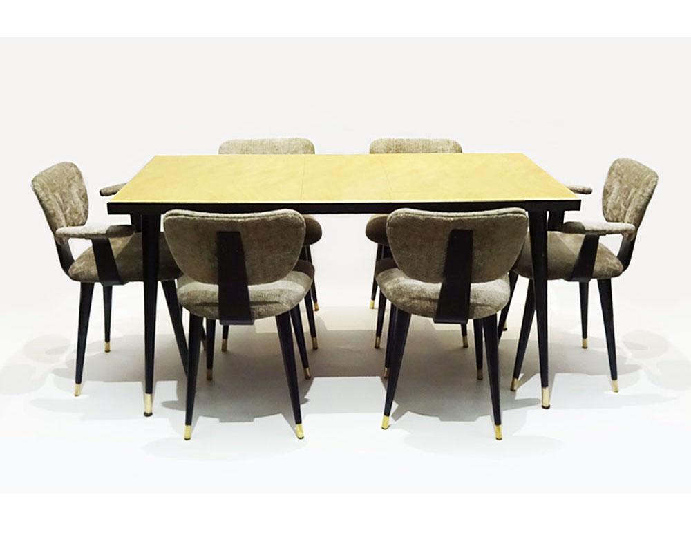 This is a really lovely little dining set for anyone that has limited space in their dining room or kitchen area. The chairs have bentwood back and arm supports and thick tapered ebonised wooden legs and are called ‘Butterfly chairs’ as the