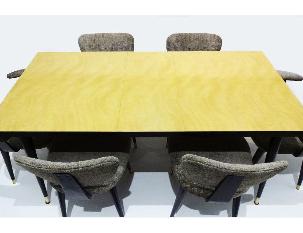 Mid-Century Modern Early Midcentury Vintage Compact Italian Dining Set with 6 Butterfly Chairs