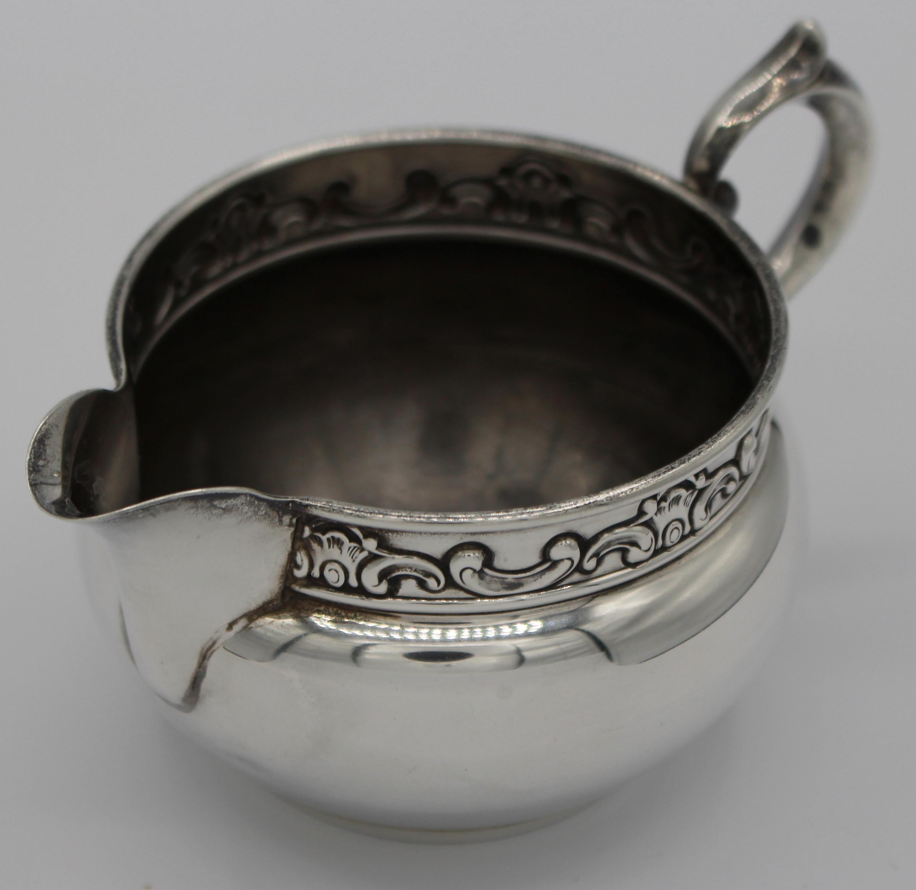 Early-Mid Twentieth Century Sterling Cream and Sugar Set by Gorham 1