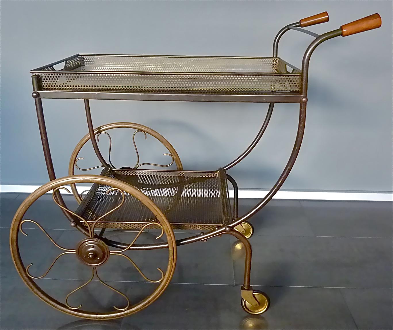 Mid-Century Modern Table de service à chariot de bar du début du siècle dernier par Josef Frank Svenskt Tenn, Suède, années 1950 en vente