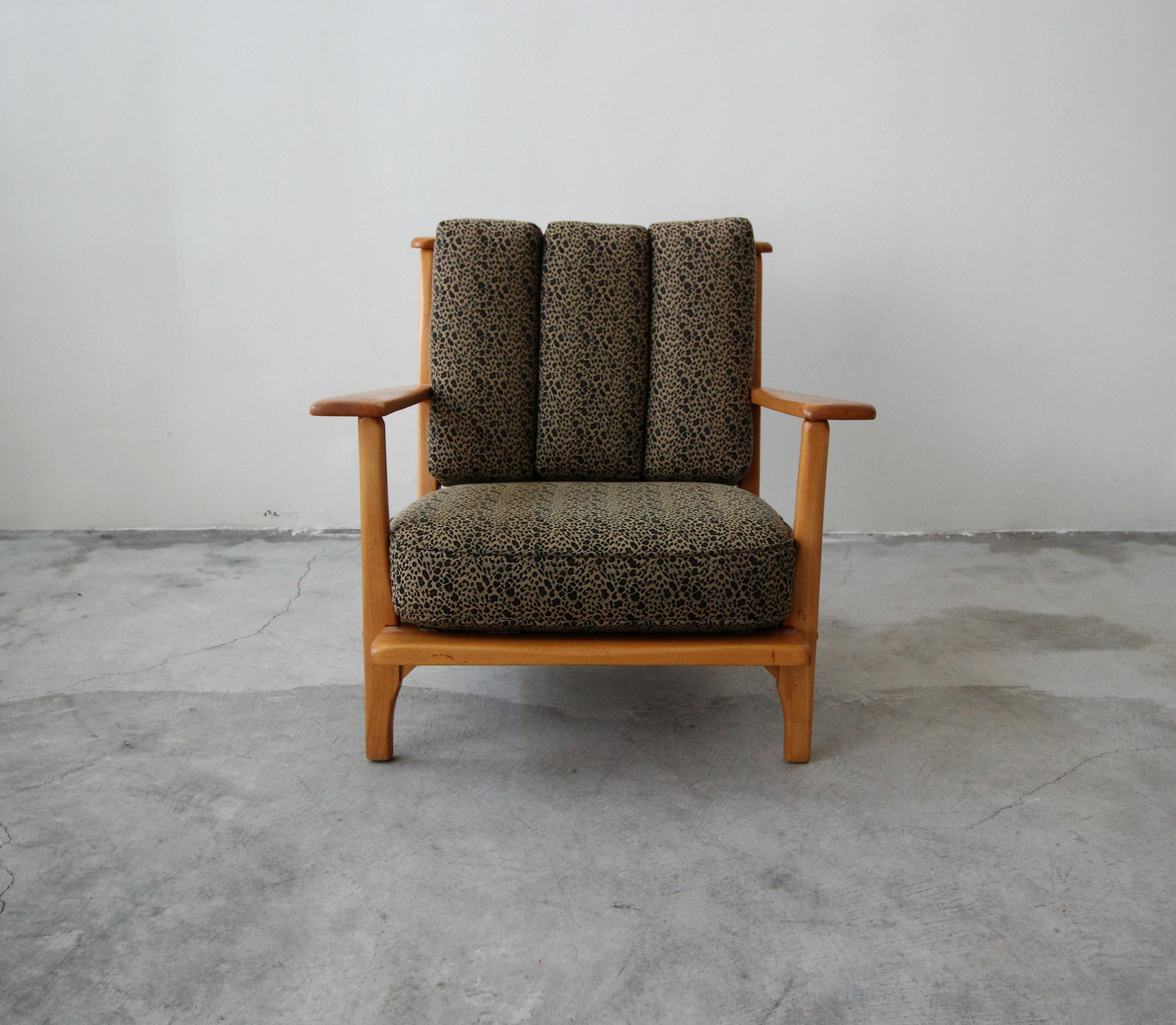 Early Midcentury Craftsman Style Maple Lounge Chair 2