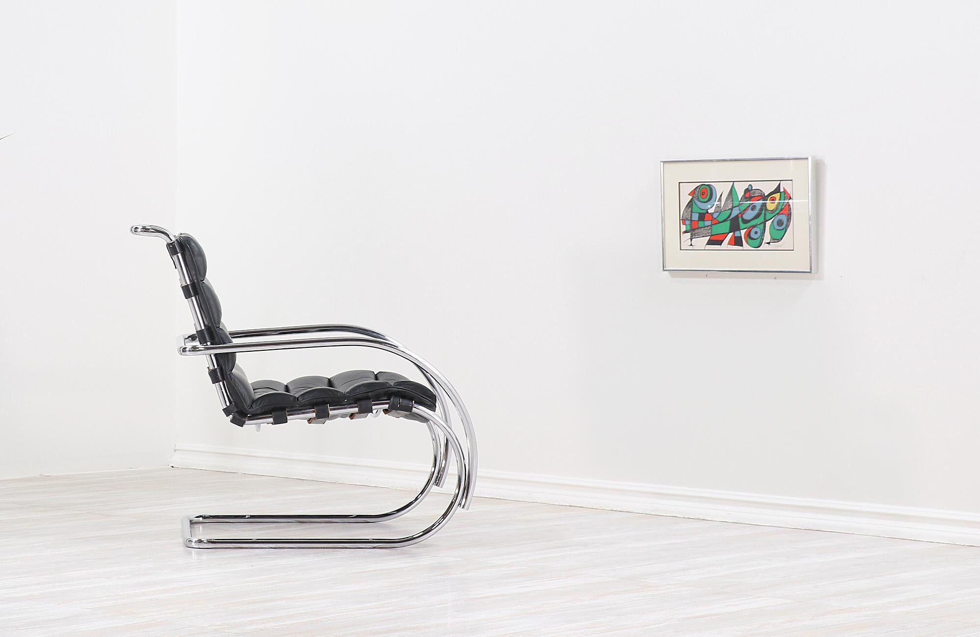 Früher Mies van der Rohe MR Lounge Chair für Knoll (Moderne der Mitte des Jahrhunderts)