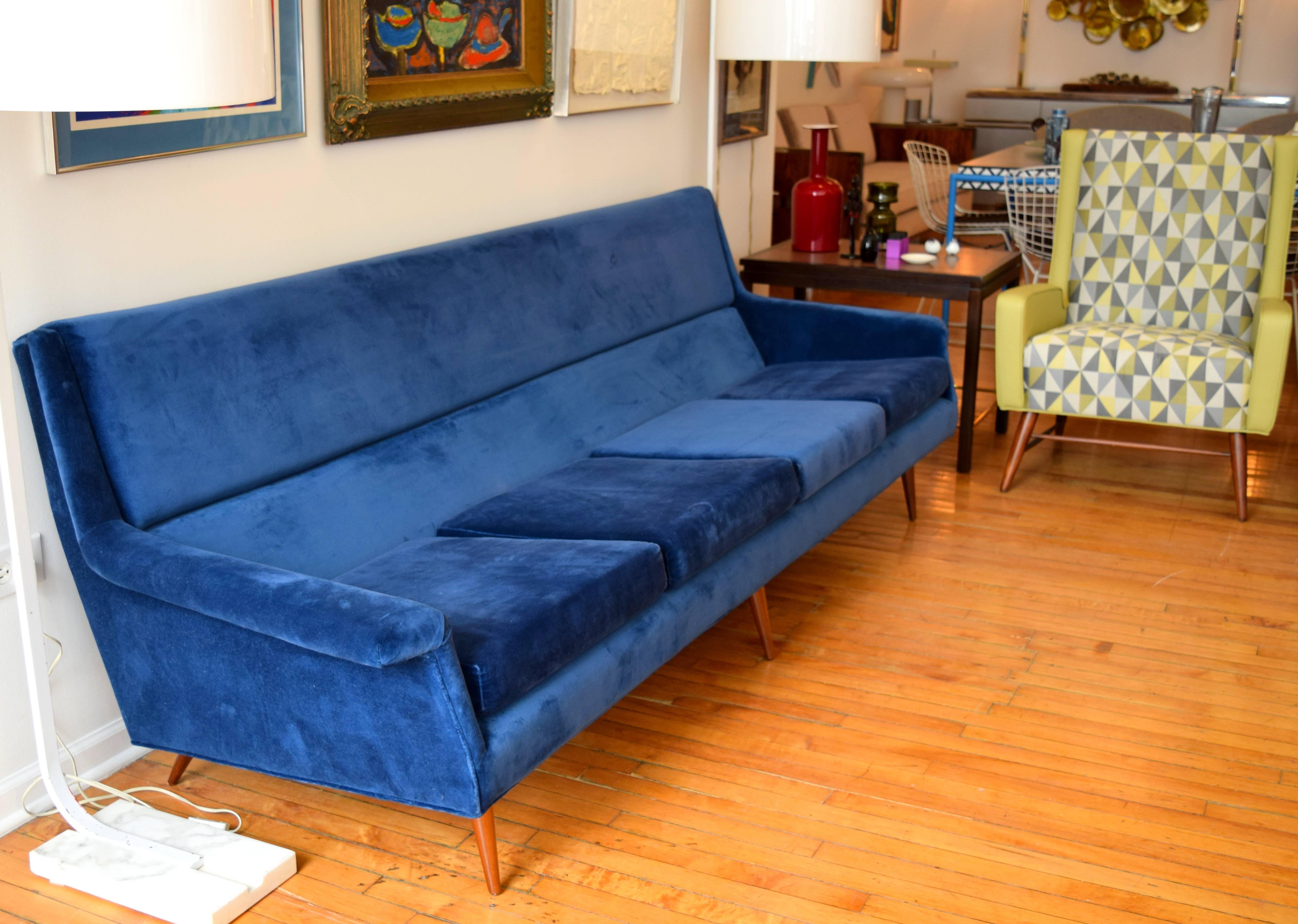 Mid-20th Century Early Milo Baughman Angular Sofa for Thayer Coggin