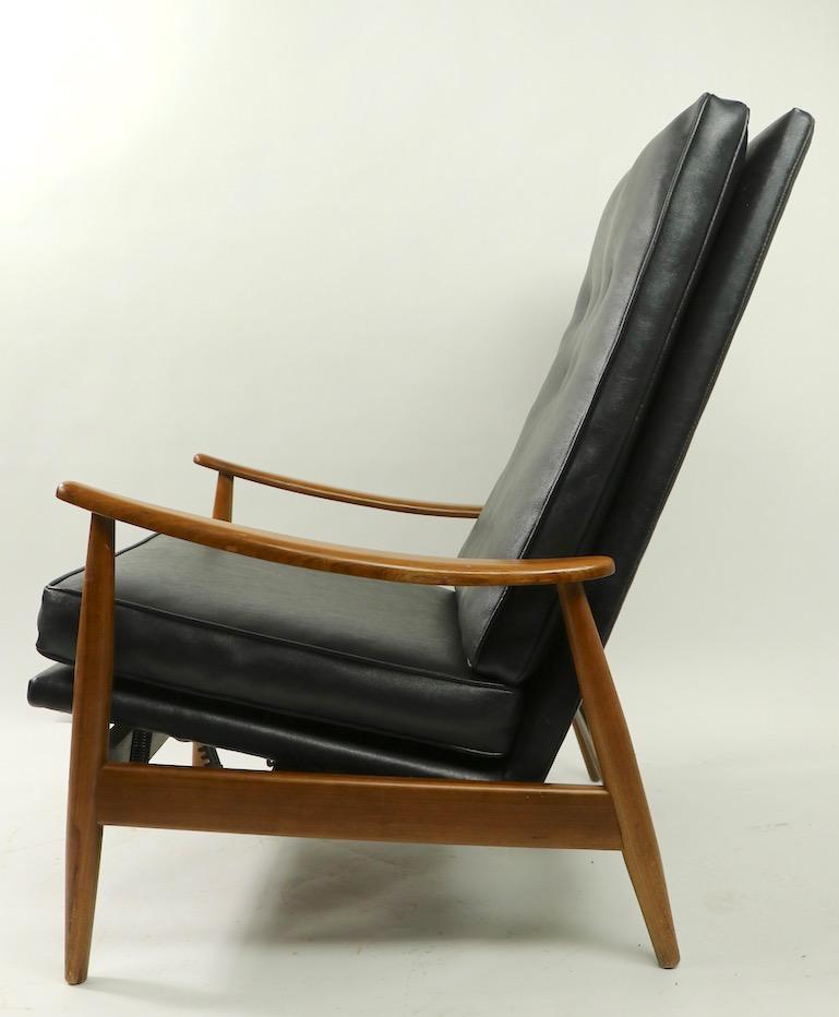 American Early Milo Baughman for James Furniture Reclining Lounge Chair with Ottoman