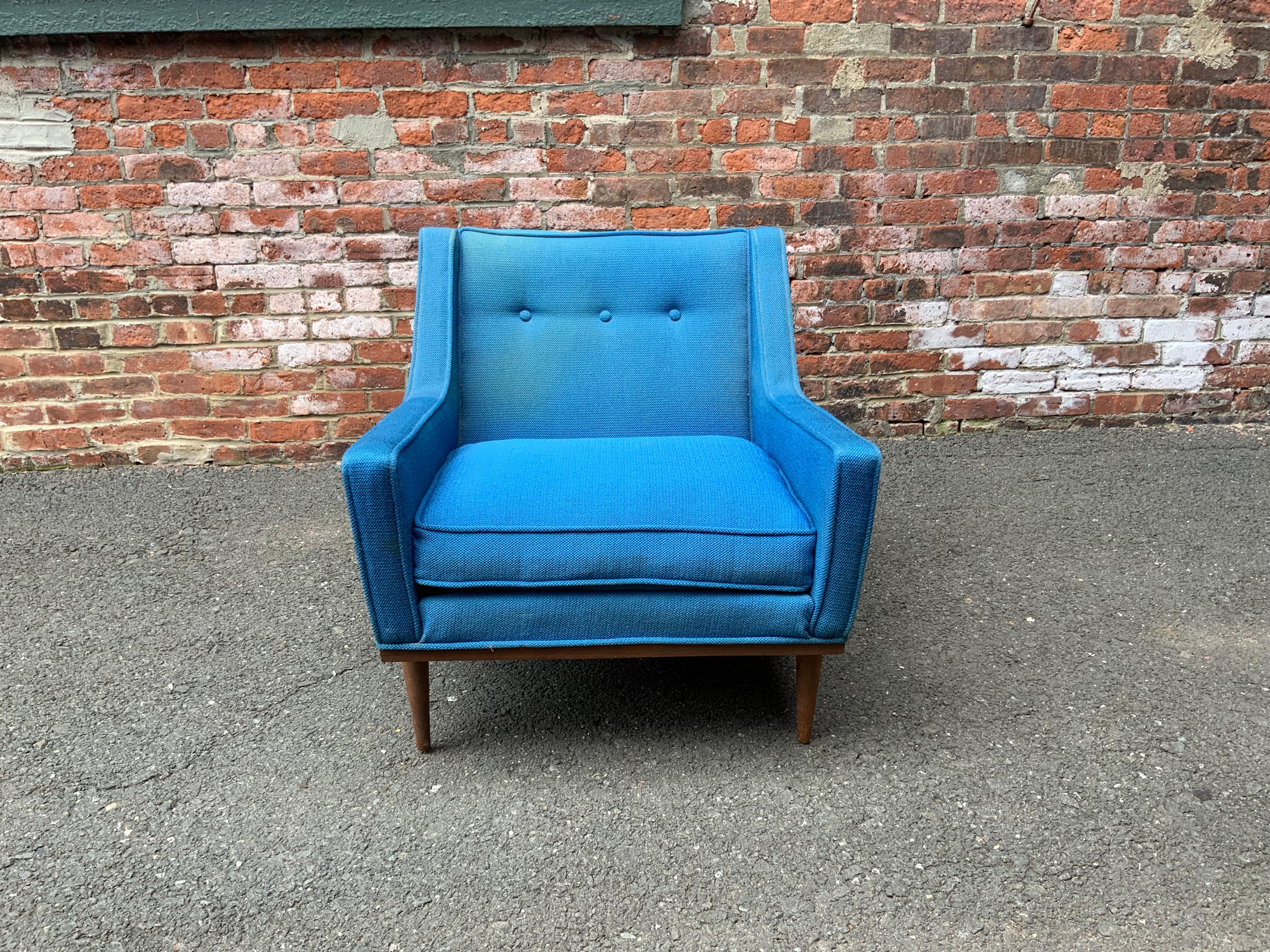 Mid-Century Modern Milo Baughman for James Incorporated Upholstered Armchair For Sale