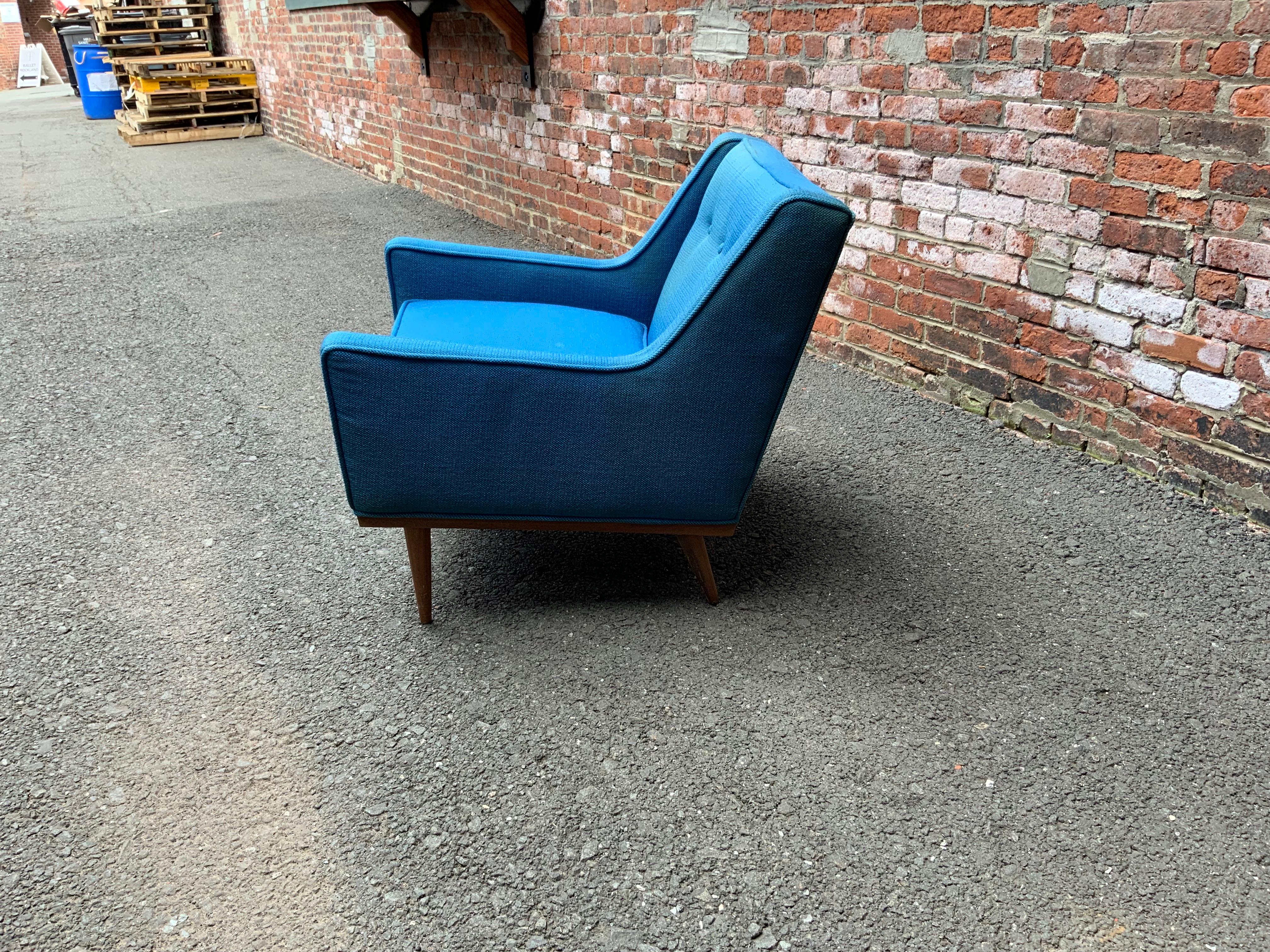 Milo Baughman for James Incorporated Upholstered Armchair In Good Condition For Sale In Garnerville, NY