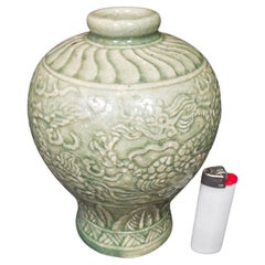 Early Ming, Floral Pattern Porcelain Plum Vase