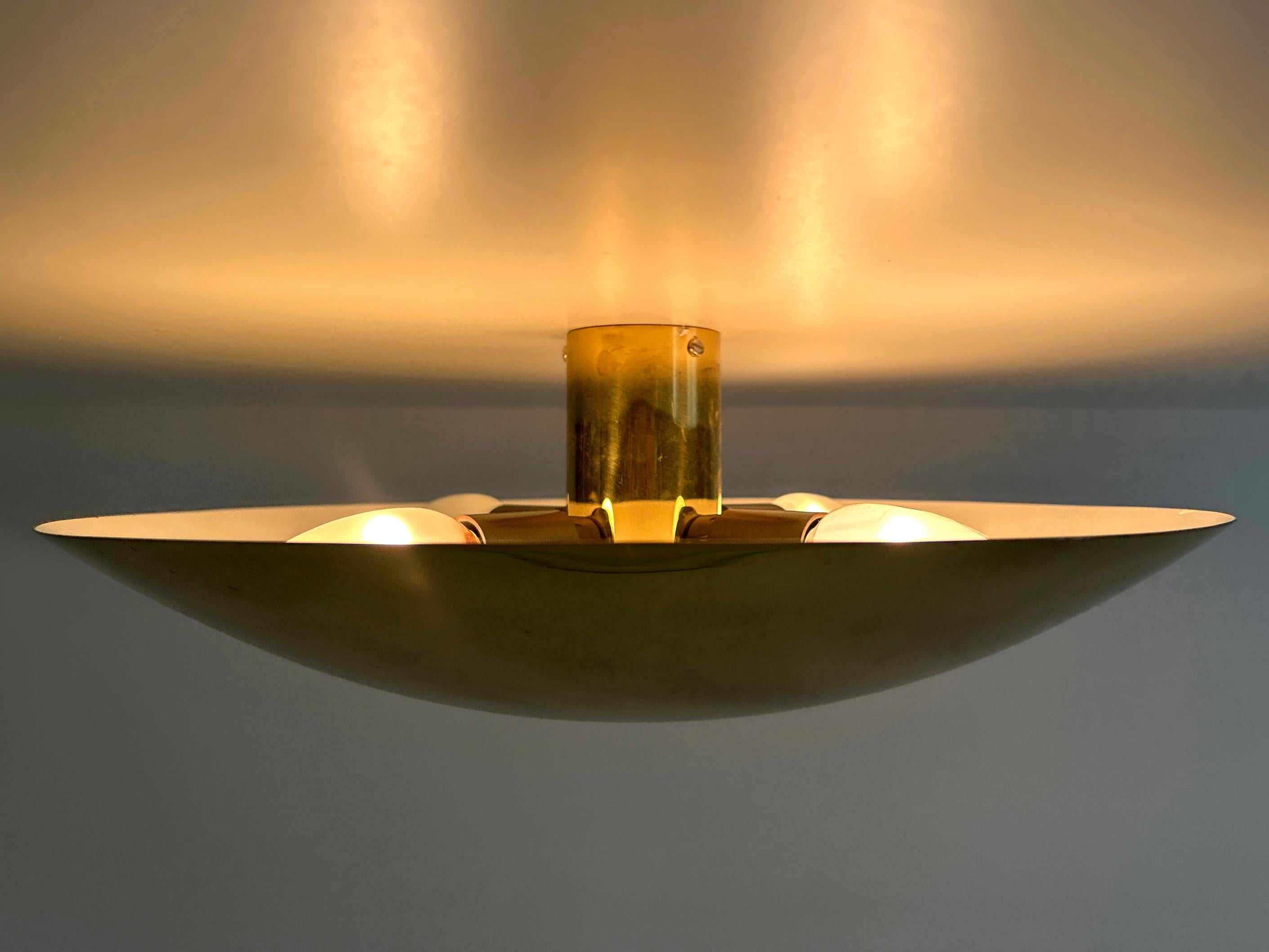 Metà XX secolo Lampada da incasso o scendiletto in ottone di Florian Schulz Germania anni '60 in vendita