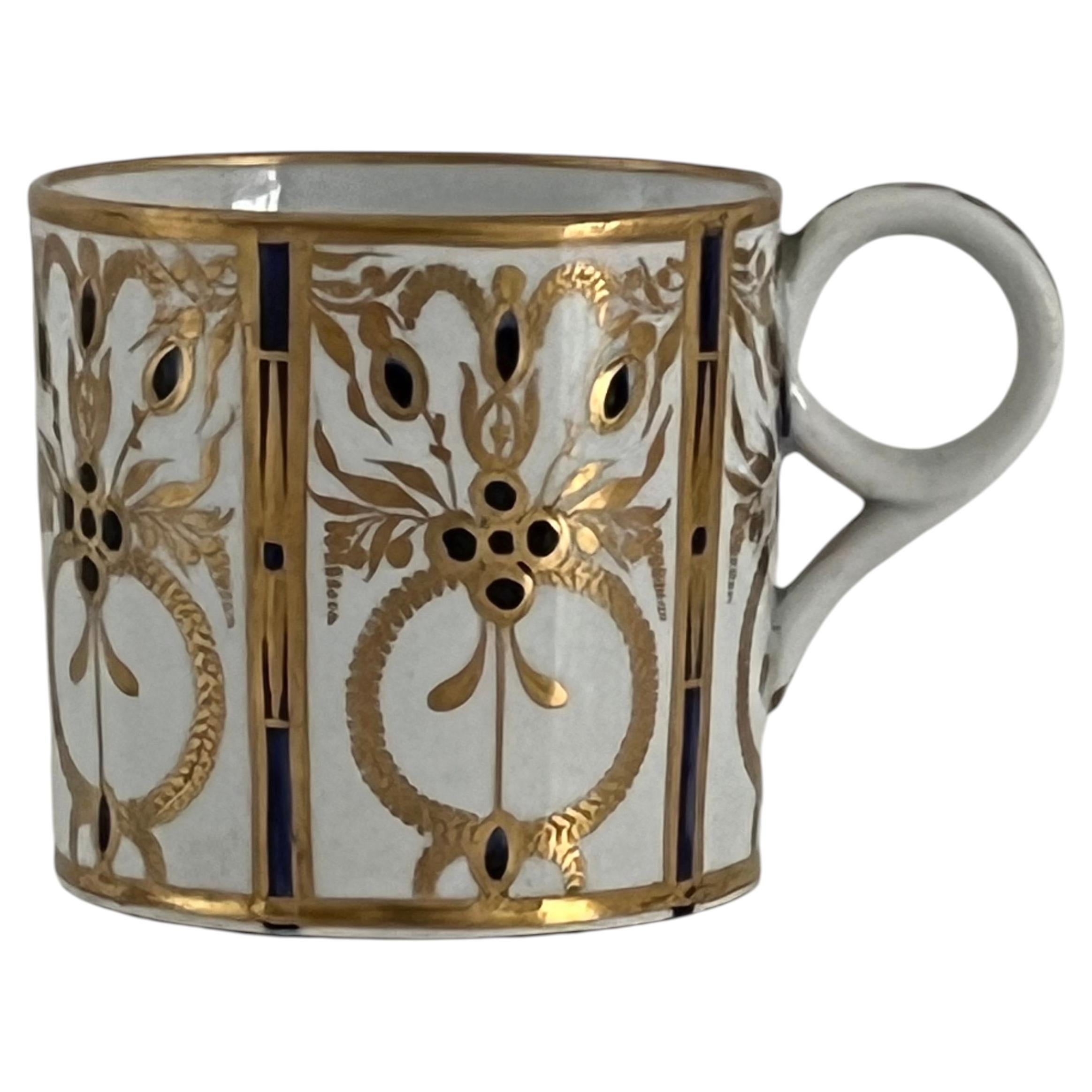Early Minton Porcelain Coffee Can, Hand Painted Ptn 53, England, Circa 1805