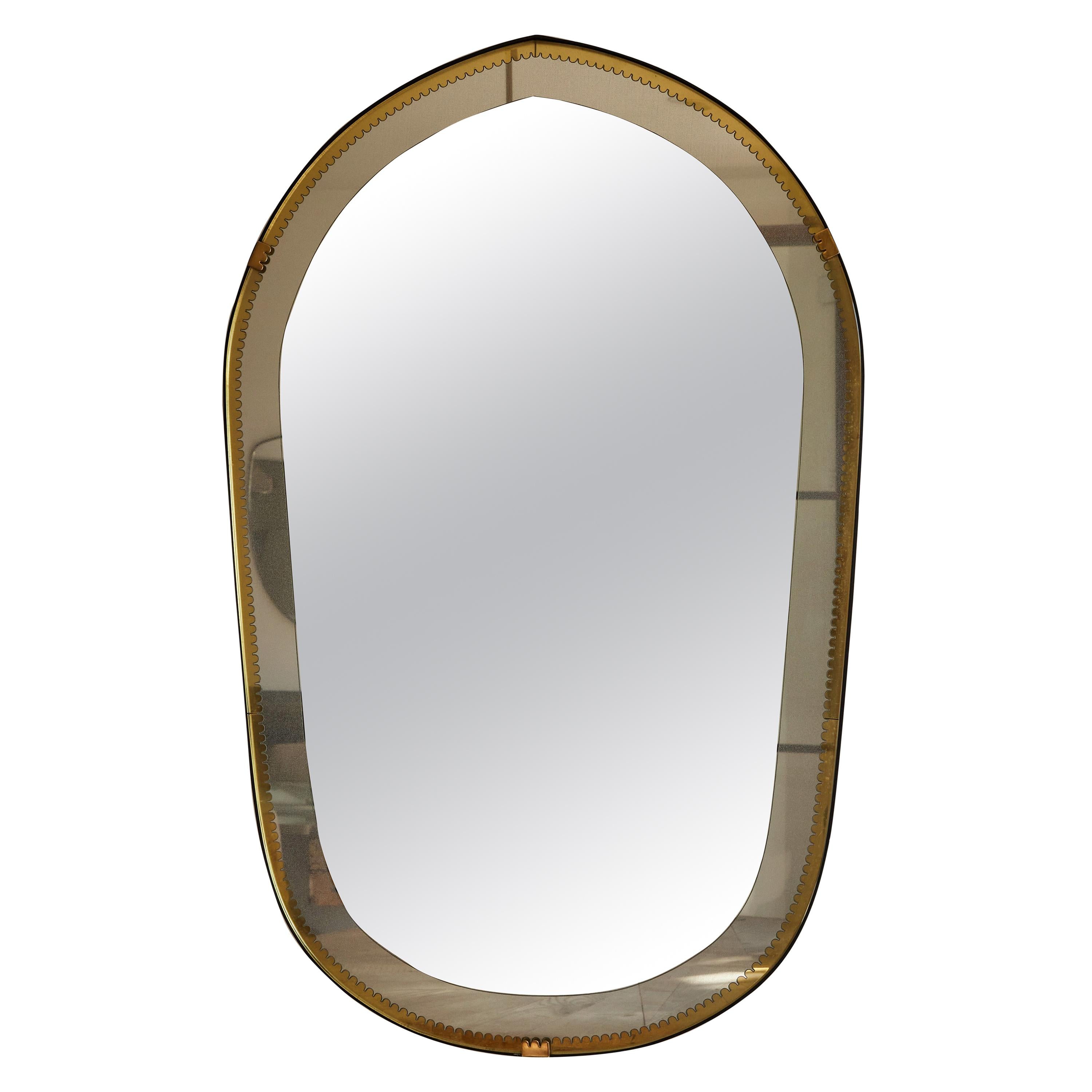 Early mirror by Fontana Arte. Made in Milan, Italy, circa 1930s.