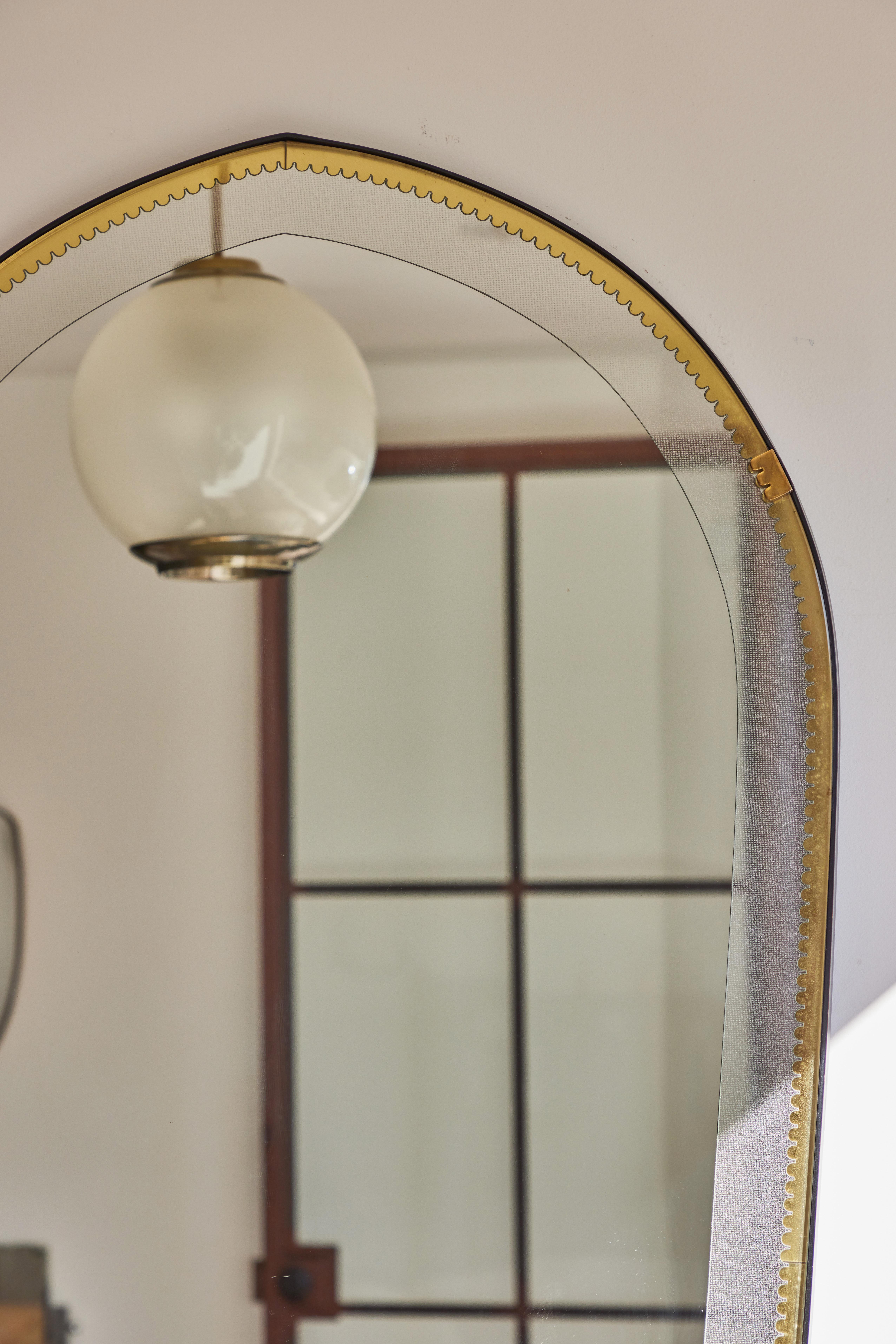 Brass Early Mirror by Fontana Arte