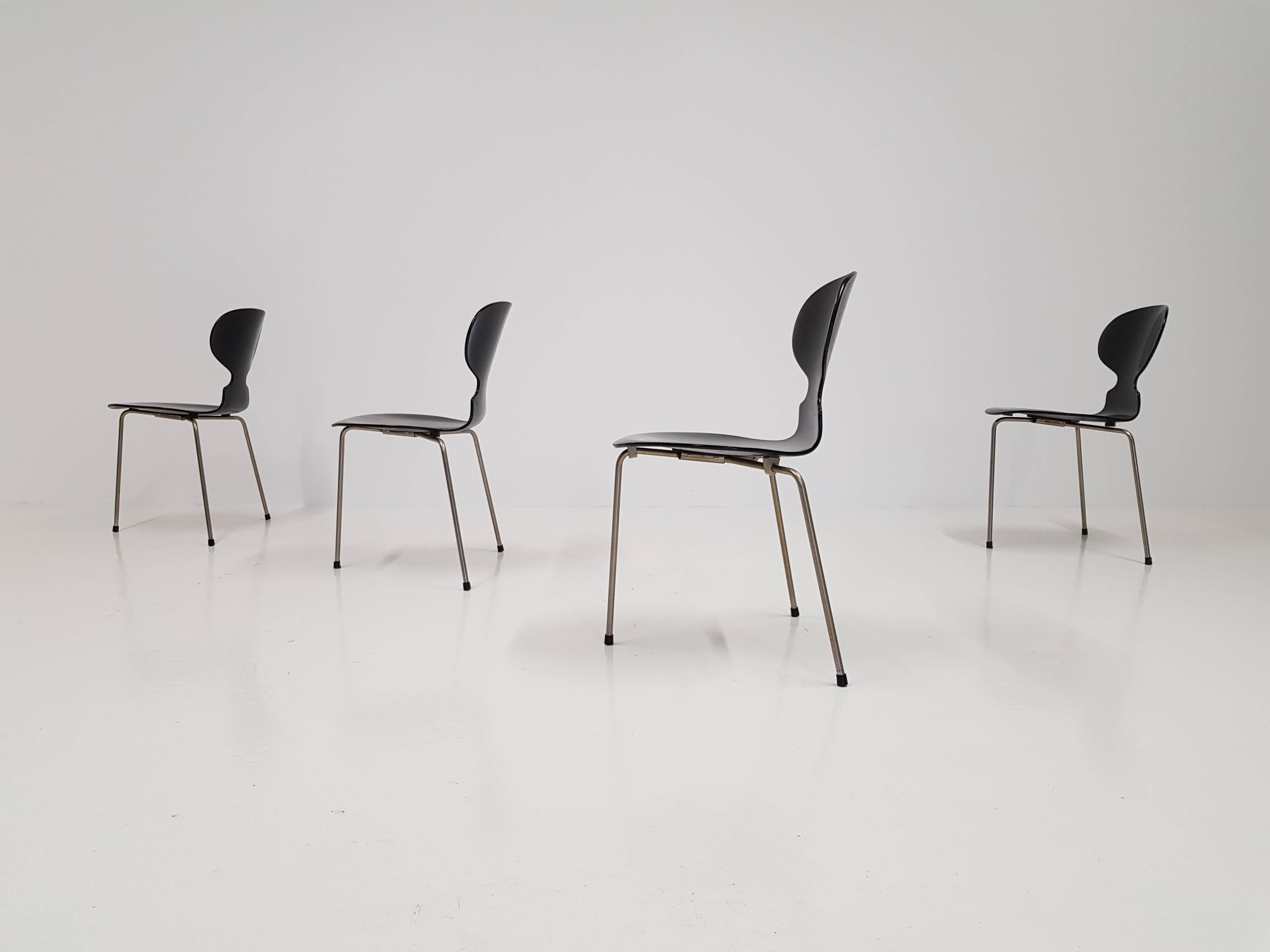 Mid-Century Modern Early Model 3100 'Ant' Chairs by Arne Jacobsen for Fritz Hansen Designed in 1952