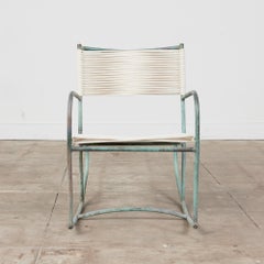 Early Model Bronze Patio Rocking Chair by Walter Lamb