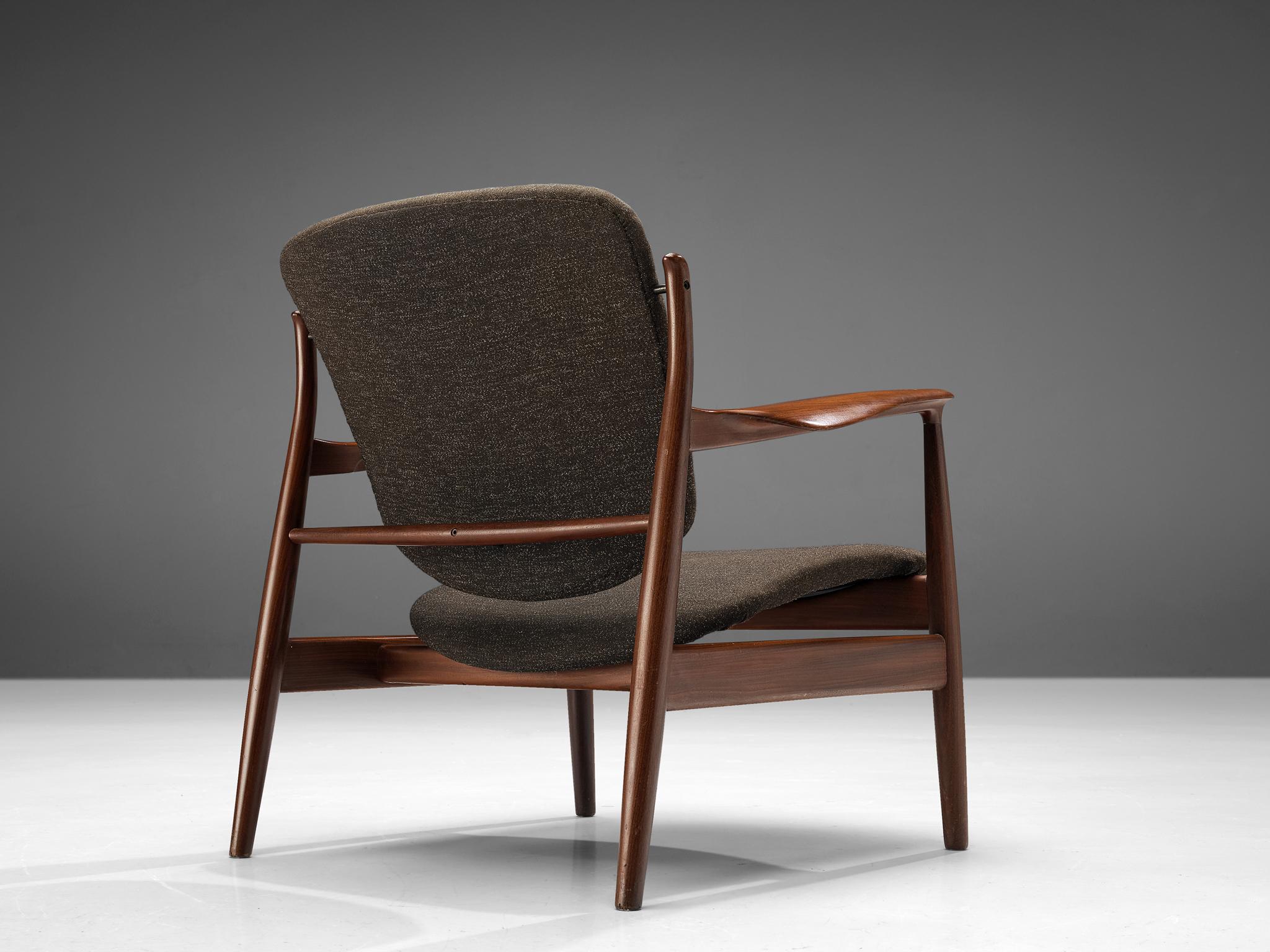 Early Model Finn Juhl for France & Søn Lounge Chair in Teak  In Good Condition For Sale In Waalwijk, NL