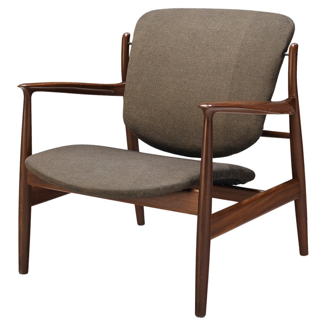 Early Model Finn Juhl for France & Søn Lounge Chair in Teak  For Sale