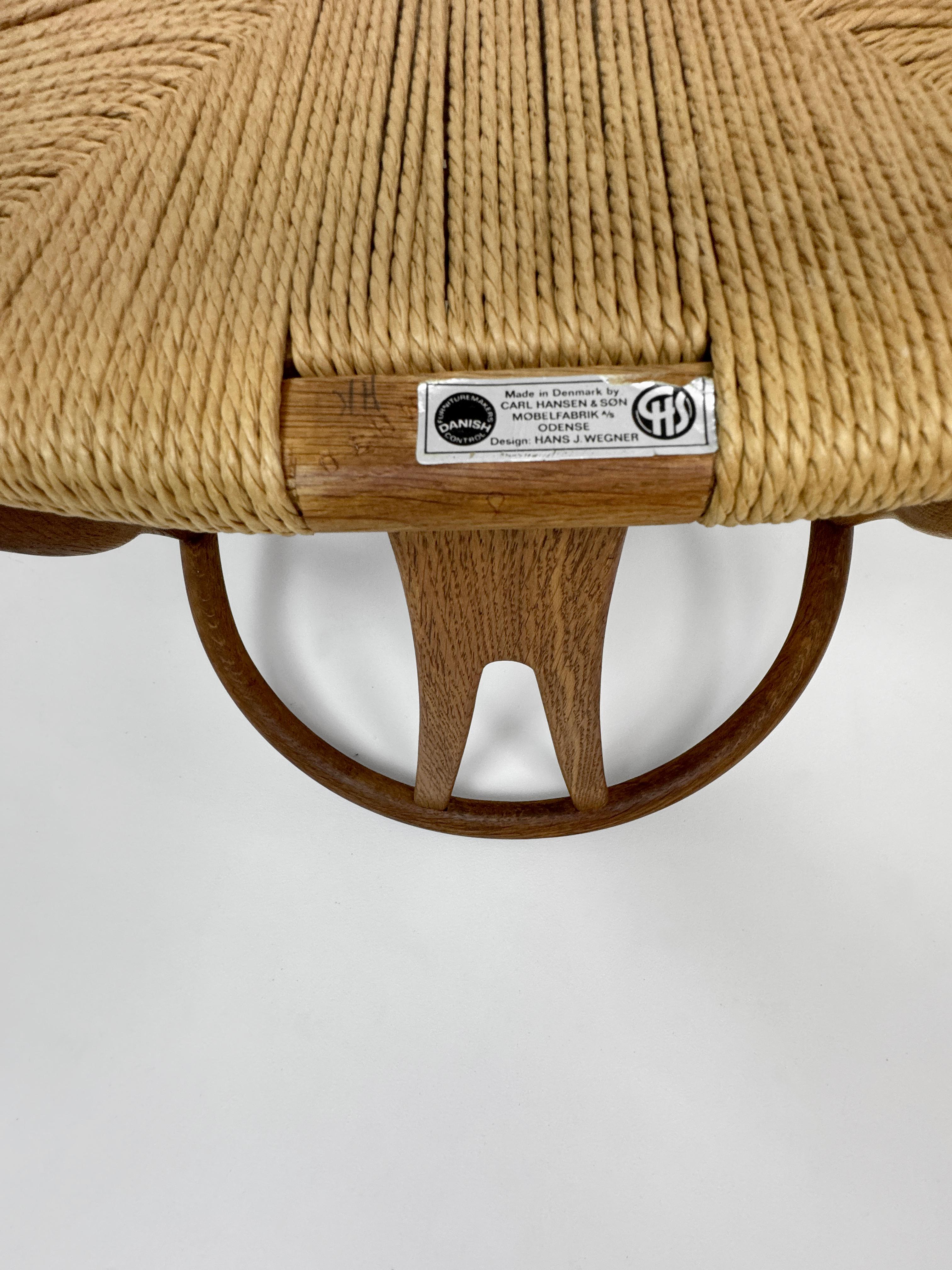 Early Model Hans J Wegner CH24 Chair in Patinated Oak, Denmark 1950's 4