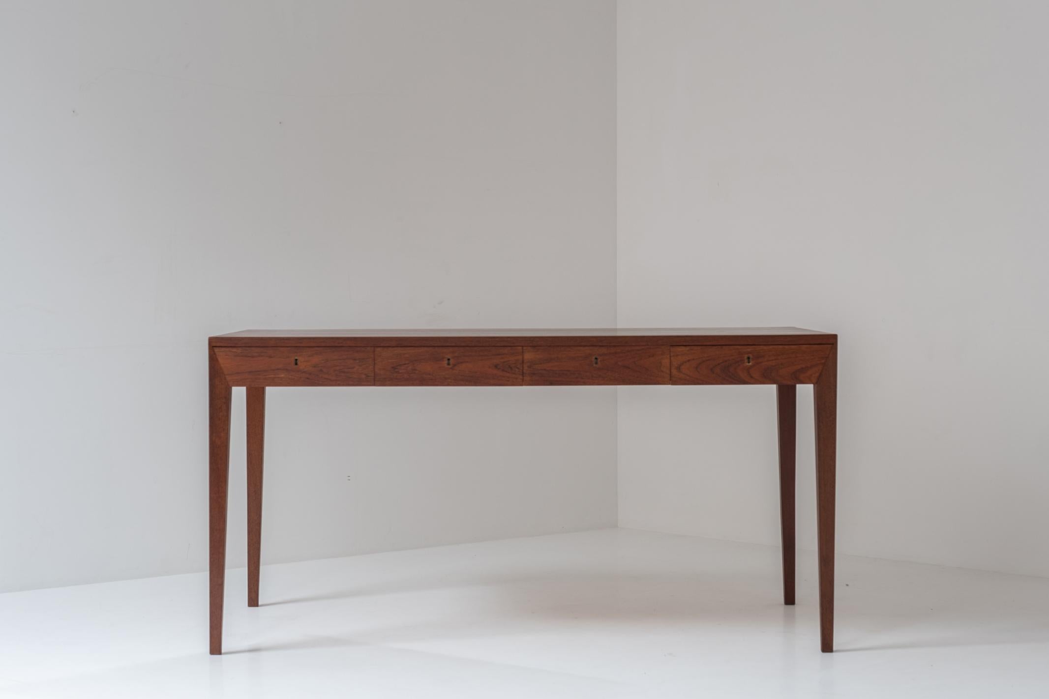 Scandinavian Modern Early Model No. 36 desk in teak by Severin Hansen for Haslev, Denmark 1958