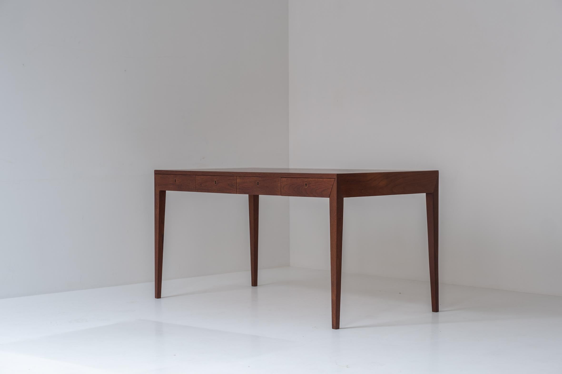 Danish Early Model No. 36 desk in teak by Severin Hansen for Haslev, Denmark 1958