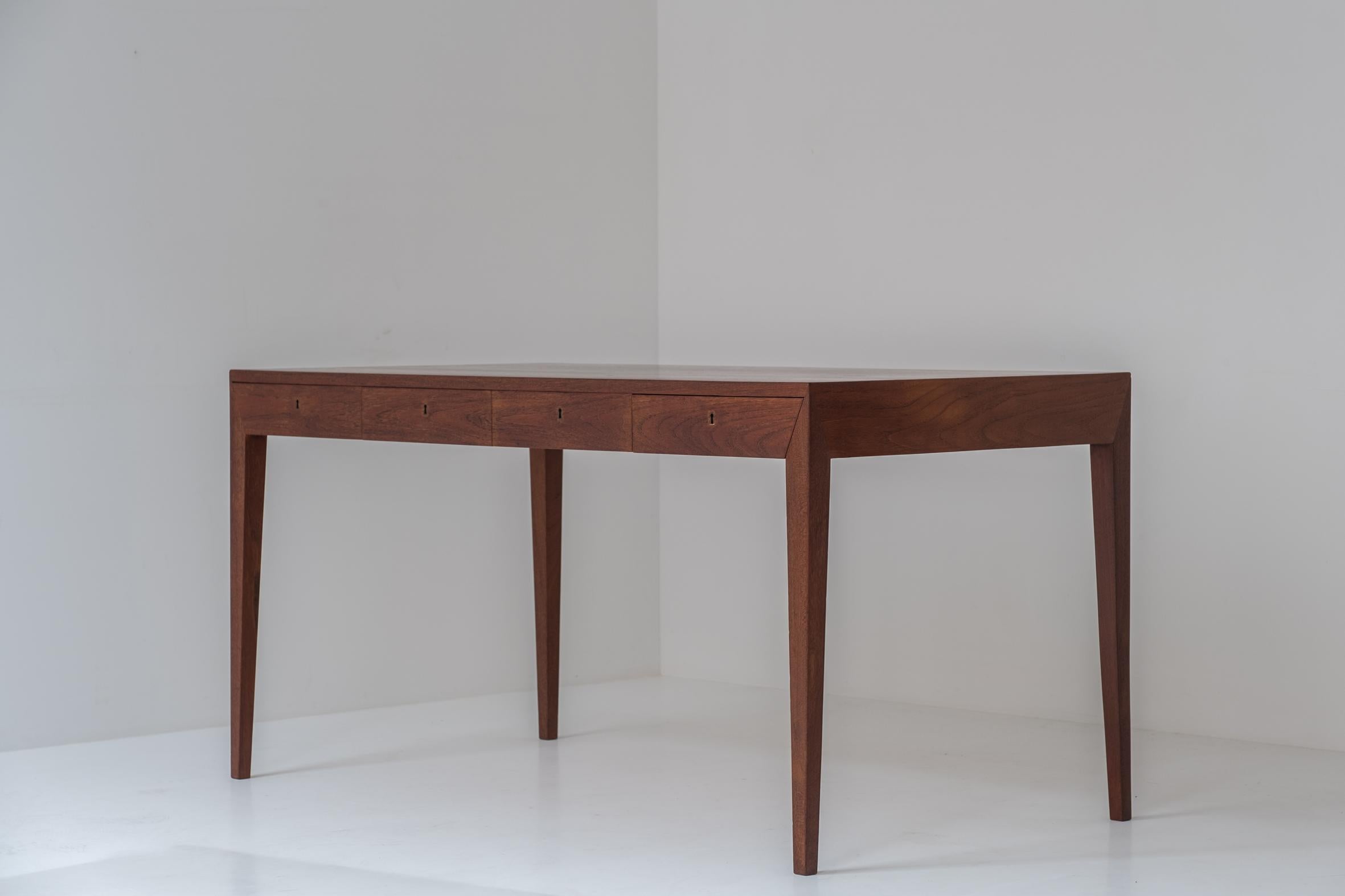 Mid-20th Century Early Model No. 36 desk in teak by Severin Hansen for Haslev, Denmark 1958
