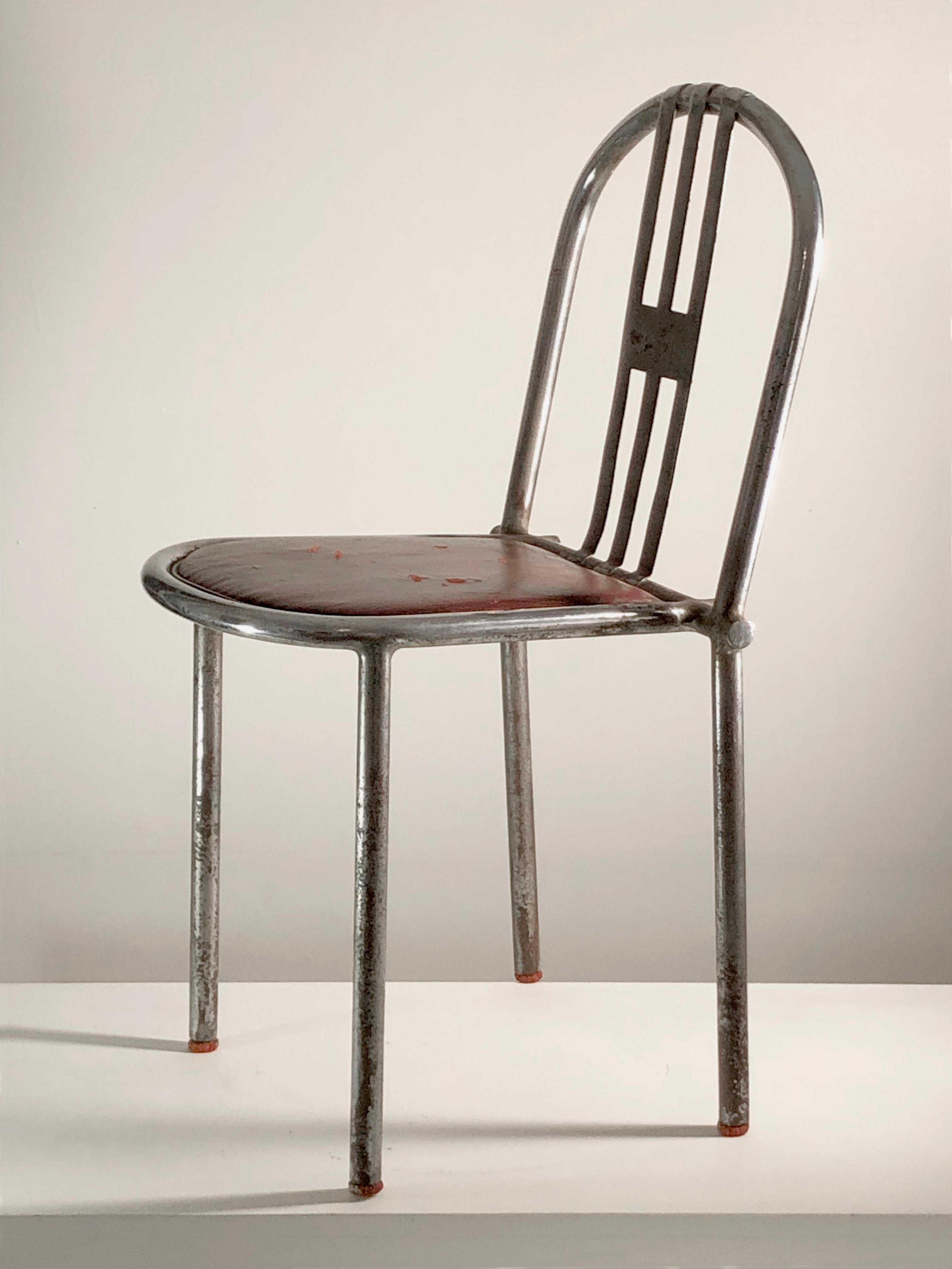Moderne Authentique chaise débutant du modernisme de ROBERT MALLET-STEVENS, TUBOR, France 1925 en vente