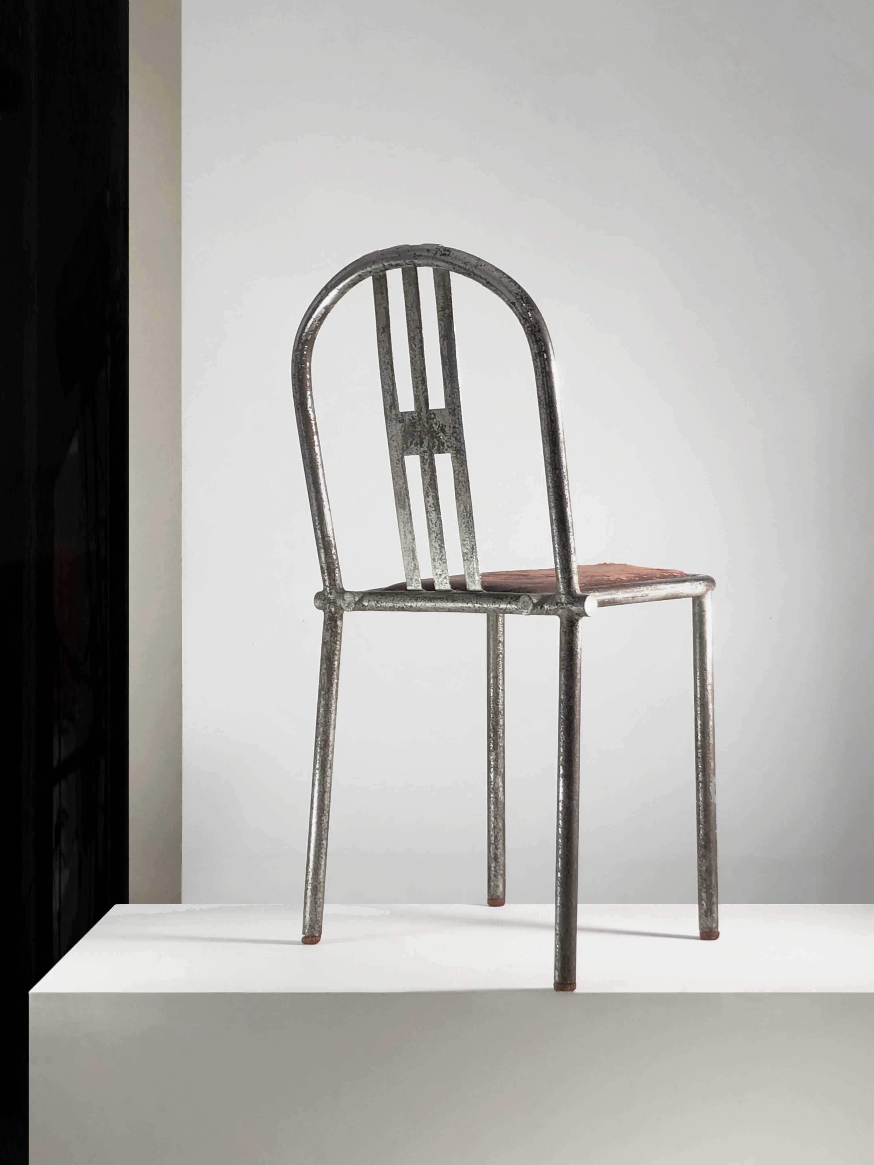 Una auténtica silla del MODERNISMO PRECOZ de ROBERT MALLET-STEVENS, TUBOR, Francia 1925 en Desgastado estado para la venta en PARIS, FR