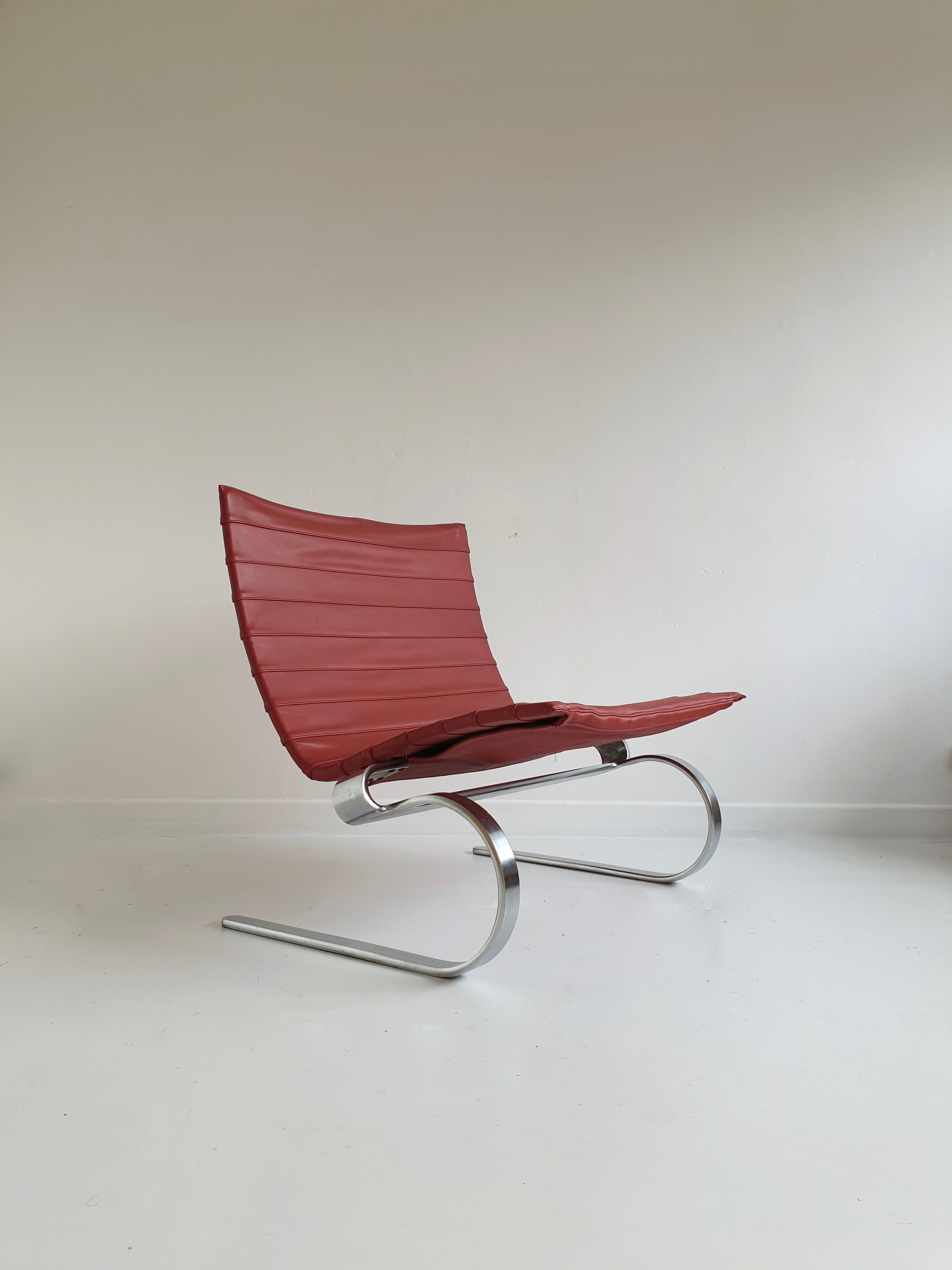 Early Model PK20 Lounge Chair by Poul Kjaerholm for E. Kold Christensen, Denmark For Sale 4